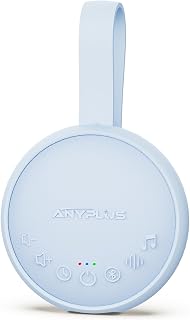 White Noise Machine for Sleeping Adults & Baby, Portable Sound Machine with 24 Soothing Sounds, Bluetooth 5.1, Battery Powered, 3 Timer Settings, Memory Function for Home, Office, Travel (Blue)