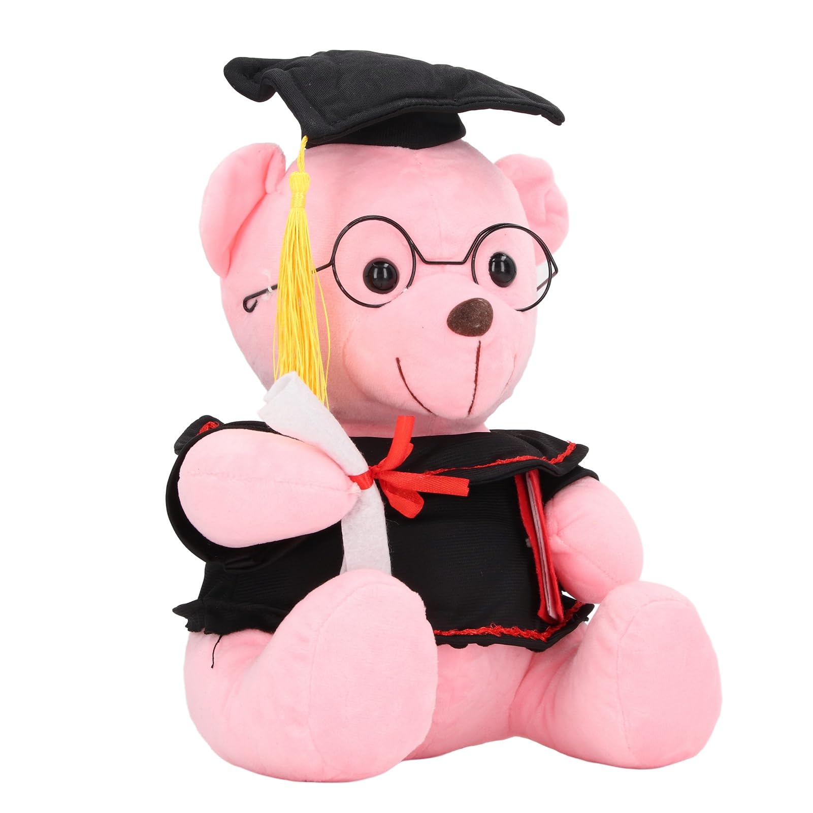 Muñeco de Peluche de Oso, Muñeco de Peluche de Animal Seguro, único, Cómodo y Lindo para Regalos de Graduación (Rosa)