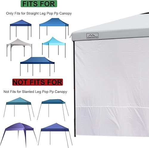 Miniatura 5 de KAMPKEEPER Paredes laterales instantáneas de toldo de 10 x 10 pulgadas con cremallera para marco de toldo desplegable, paquete de 3 paneles solares