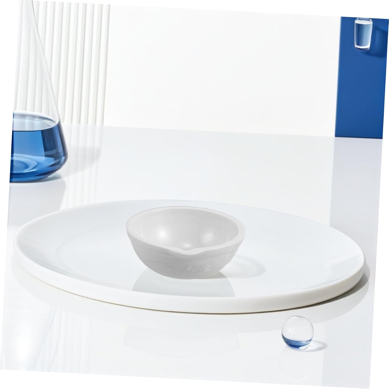 Alipis 2pcs Ceramic Evaporating Dishes for Laboratory Efficient Solvent Evaporation for Chemistry Analysis Specimen Storage Easy to Clean Petri Plates