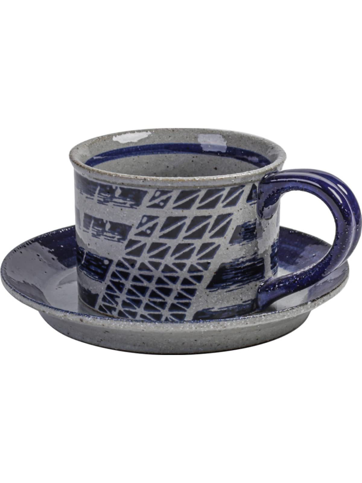 Kaffeetasse Tassen Kaffeebecher Tasse Mit Becher9,5 * 7,5 Cm Blau-Weiße, Handgefertigte, Grobe Keramik, Handbemalte Kaffeetasse Und Untertasse, Kleiner Luxus-Retro-Latte-Keramik-Pull-Blumenbecher Im