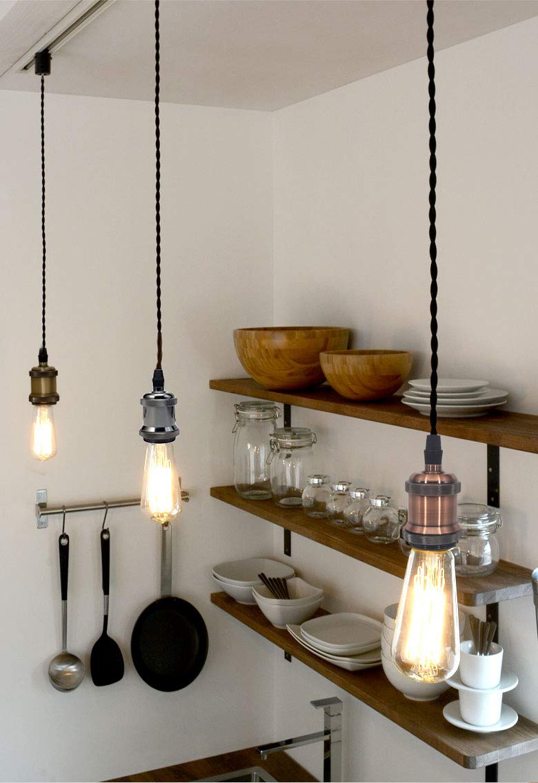 Amazon.co.jp : Venus 黒いコード60cm ペンダントライト ダクトレール