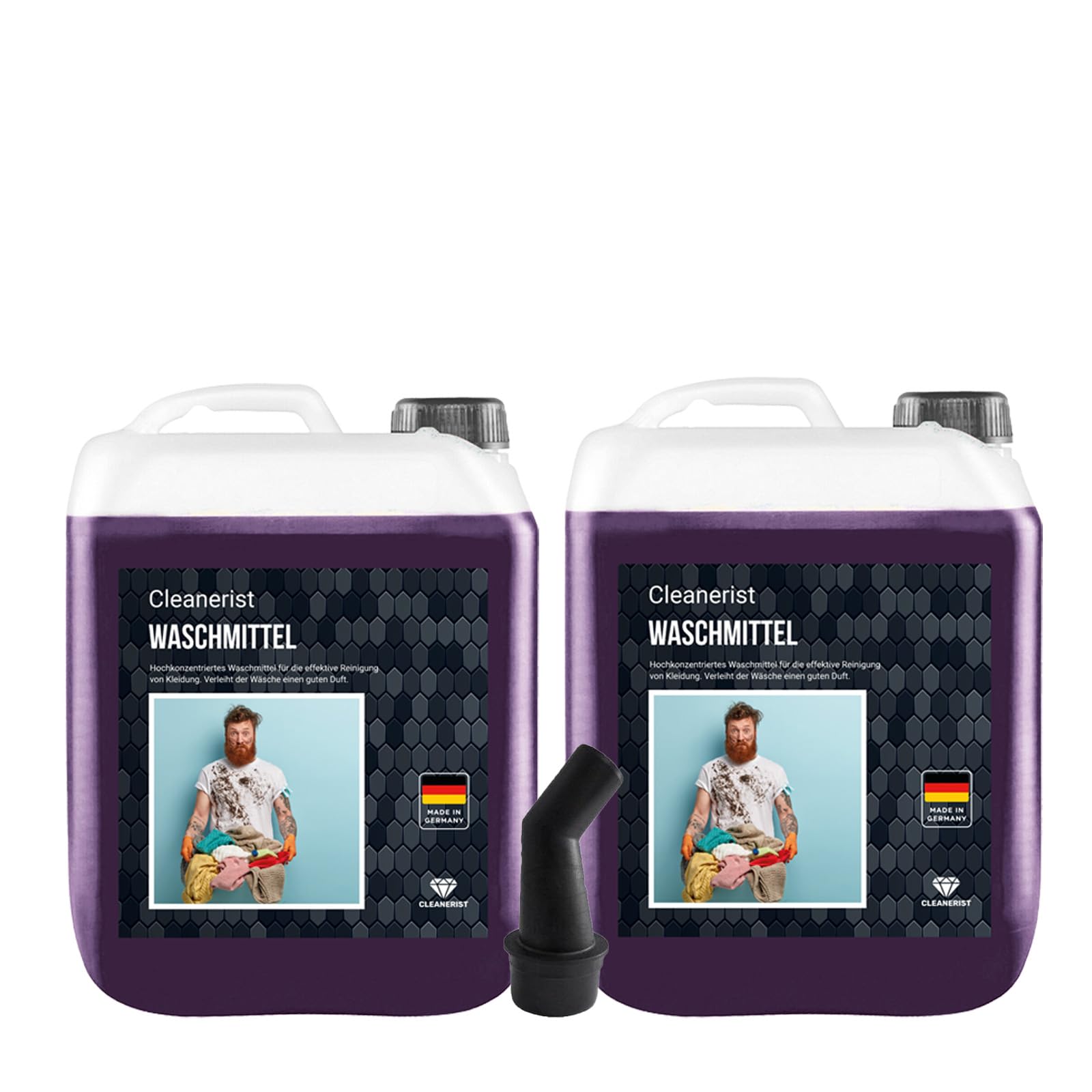 Cleanerist - Detergente liquido per 700 lavaggi scuri, 2 x 10 l, concentrato per capi neri e scuri, XXL con profumo fresco per 20 – 95 °C, invece di baccelli, polvere
