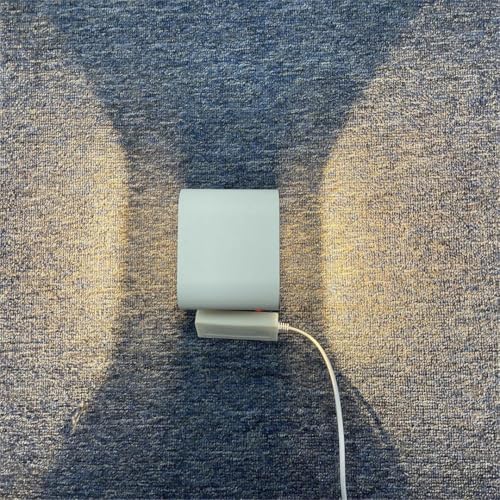Comely 14W Lámpara de Pared Exterior/Interior, Impermeable IP65 Aplique Pared Exterior LED Luz Cálida 3000K, Negro Aluminio Luz de Pared para Jardín Entrada Garaje Salón, 350° Giratorio
