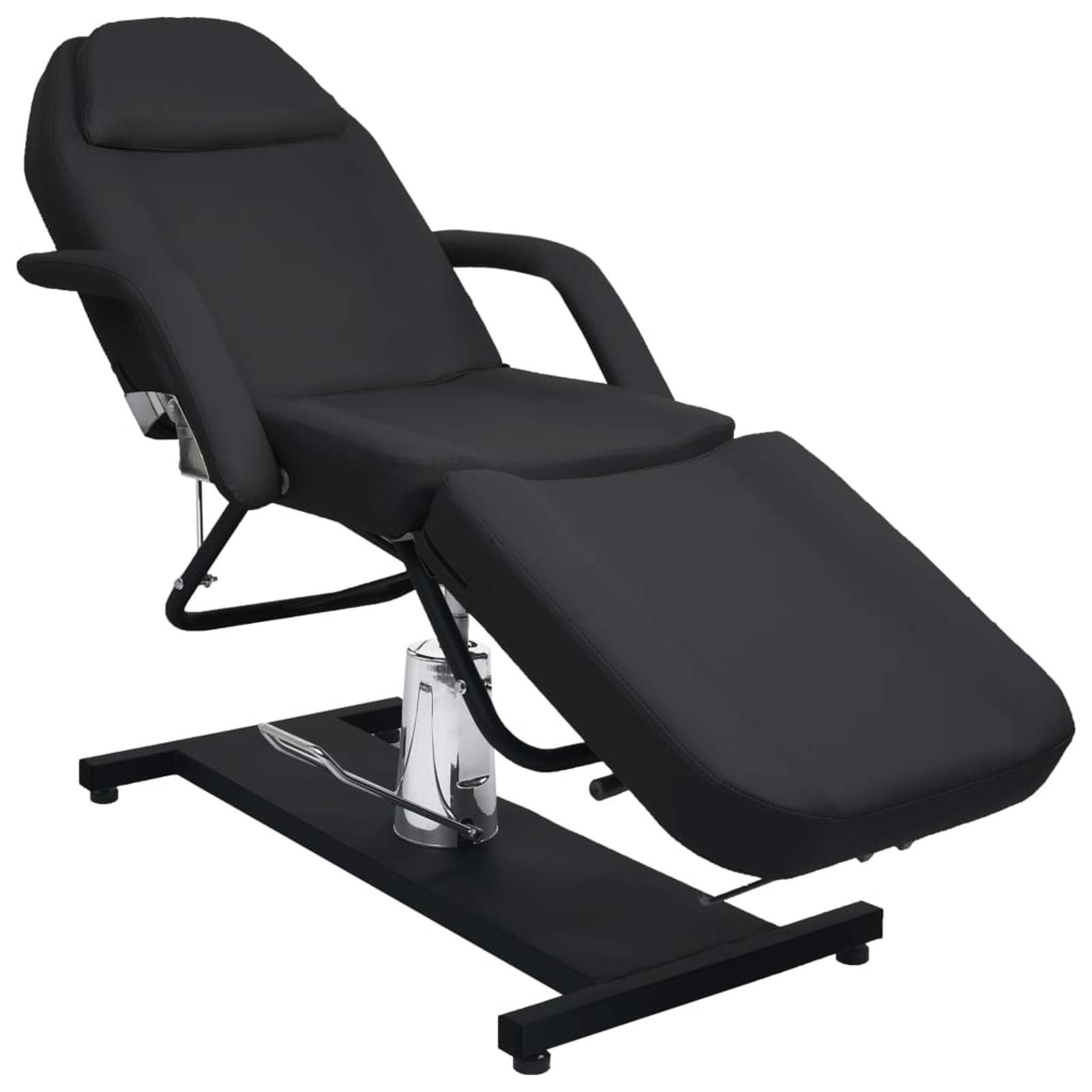 Tidyard Lettino da Massaggio 3 Zone in Ecopelle Bianca/Nera,Lettini per Massaggi,Lettino Massaggio Reclinabile,Lettino Estetista,Lettini per Estetica,Lettino Fisioterapia 180x62x(87-112) cm