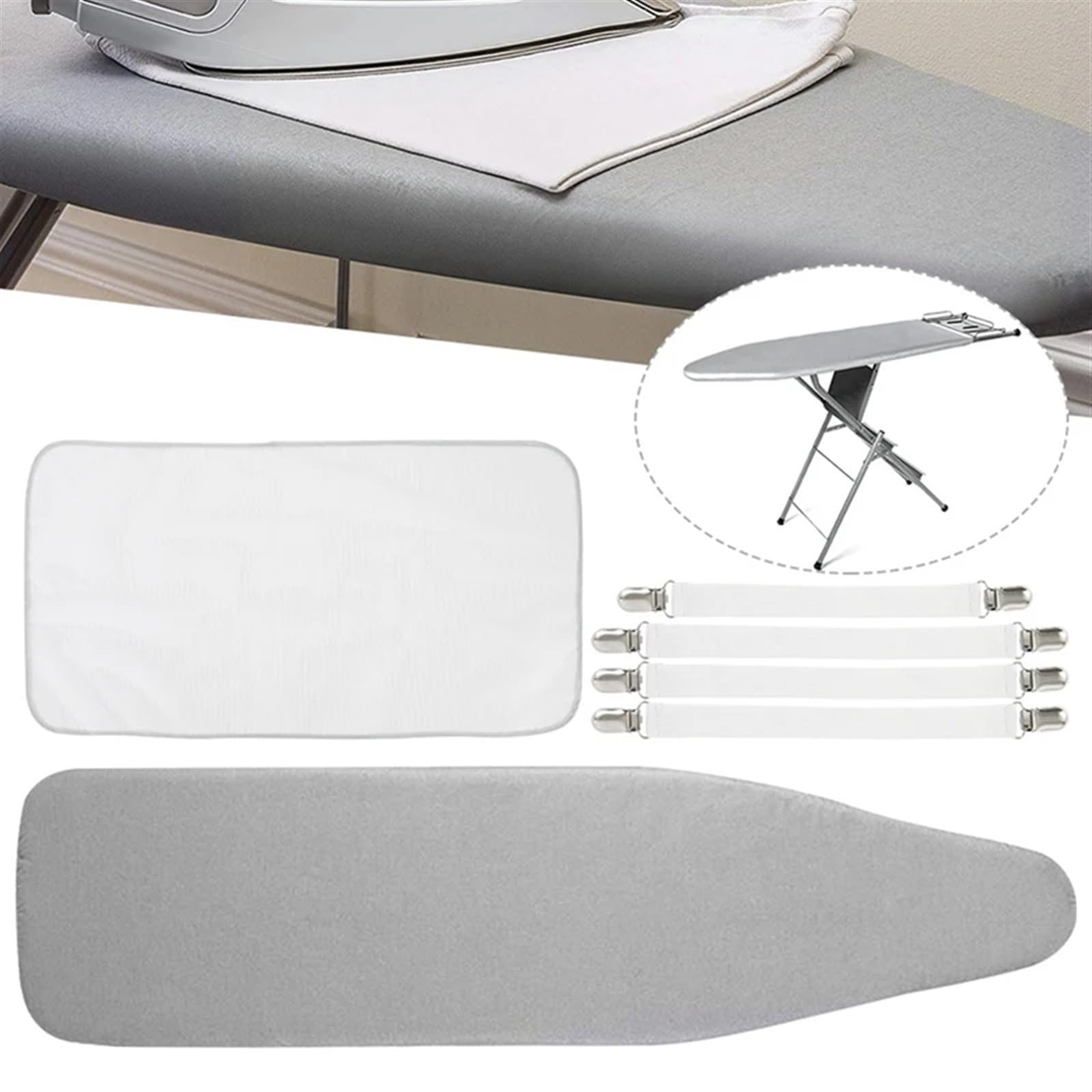 Funda para tabla de planchar La tapa de la tabla de planchar se adapta a grandes tarjetas de tablas estándar, resistente a las tapas de borde elástico