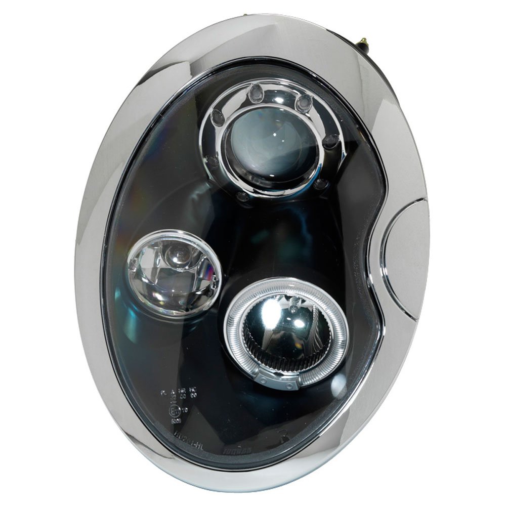 AutoStyle Set Headlights compatible with BMW New Mini R50-R53 2001-2006 - Black - incl. Halos