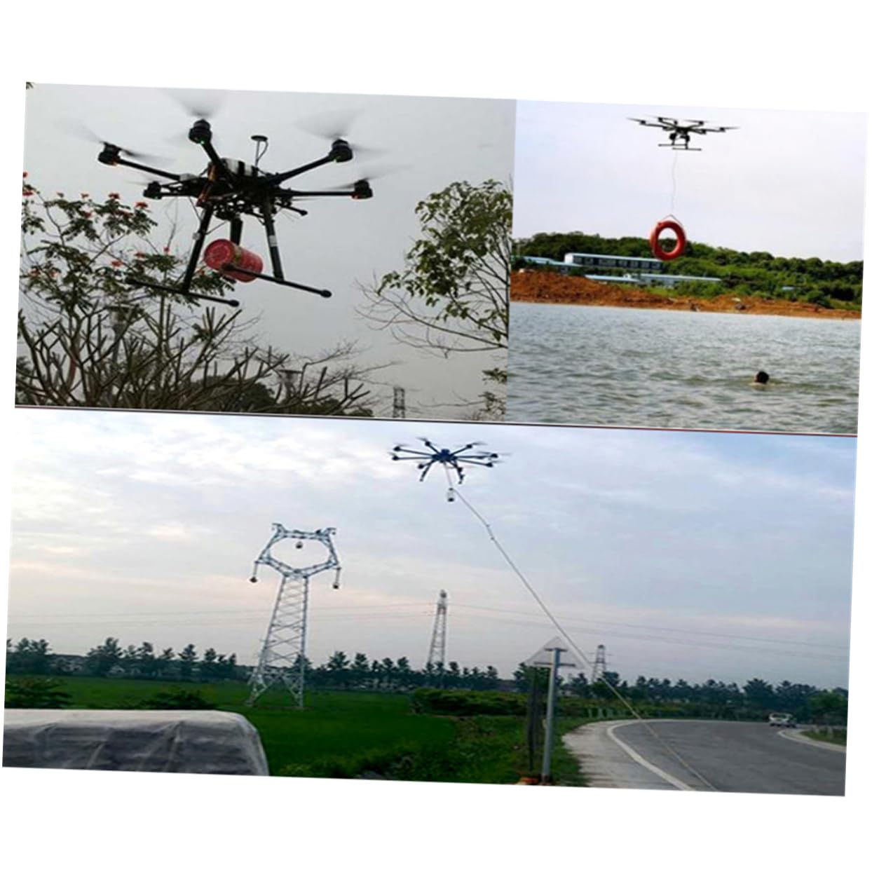 Abaodam 2pièces Dispositif De Décrochage Parabolique Pour Drone Rc Équipement Légère Contrôle à Distance Accessoire Aérien Sans Bras