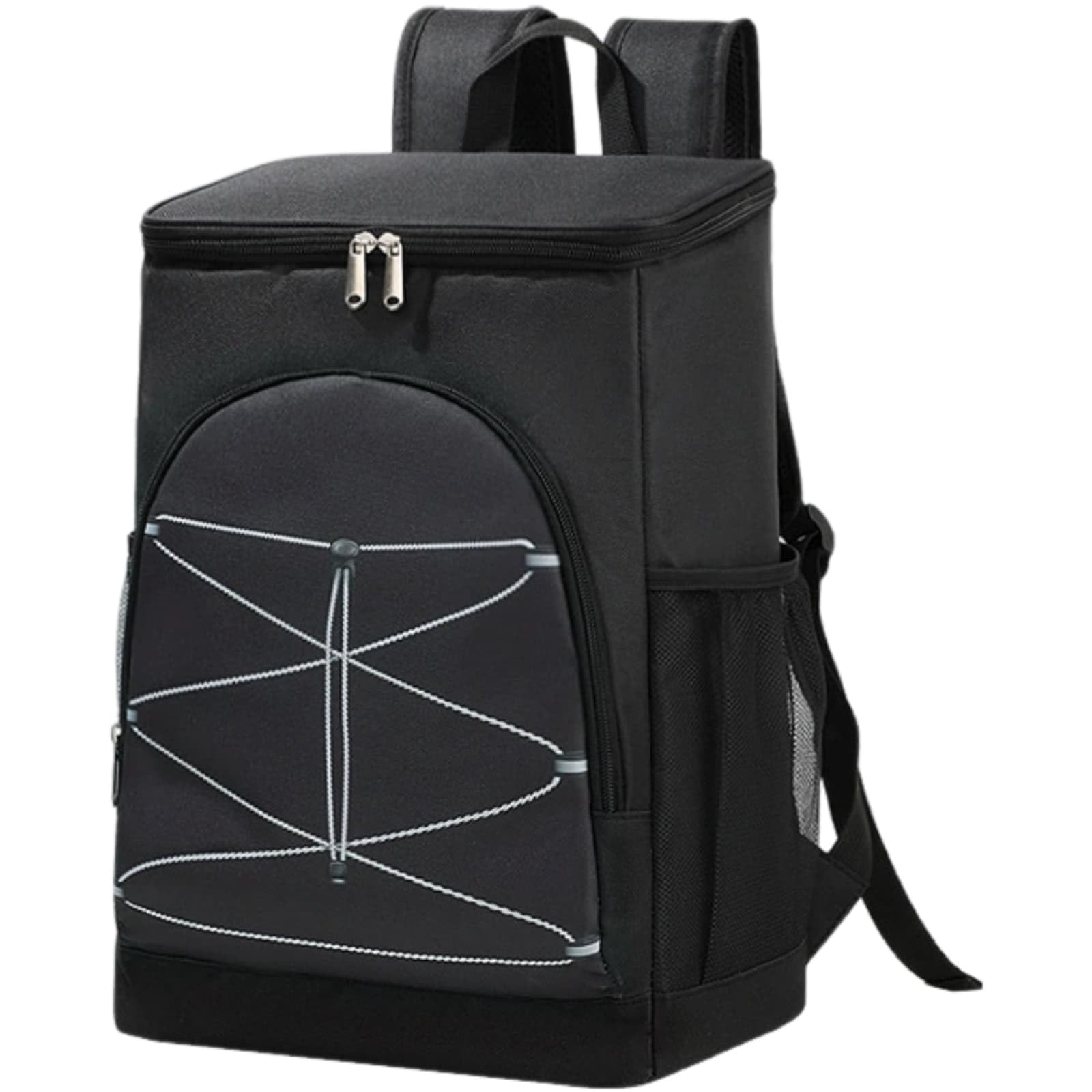 Surwin Zaino Frigo Termico,Zaino Termica Porta Pranzo Borsa Frigo Impermeabile Portatile Grande Capacità 20L Borsa da Picnic Resistente Leggero per Uomo Donna, Campeggio (Nero,40x28x18cm)