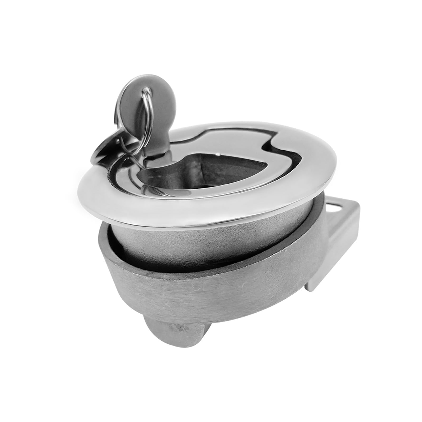 Mtmxalbbr One Color Boat Turning Lock With Key 2" 62Mm Lift Handle Flush Pull Locker Hatch Latch Marine Accessories 316 Stainless Steel