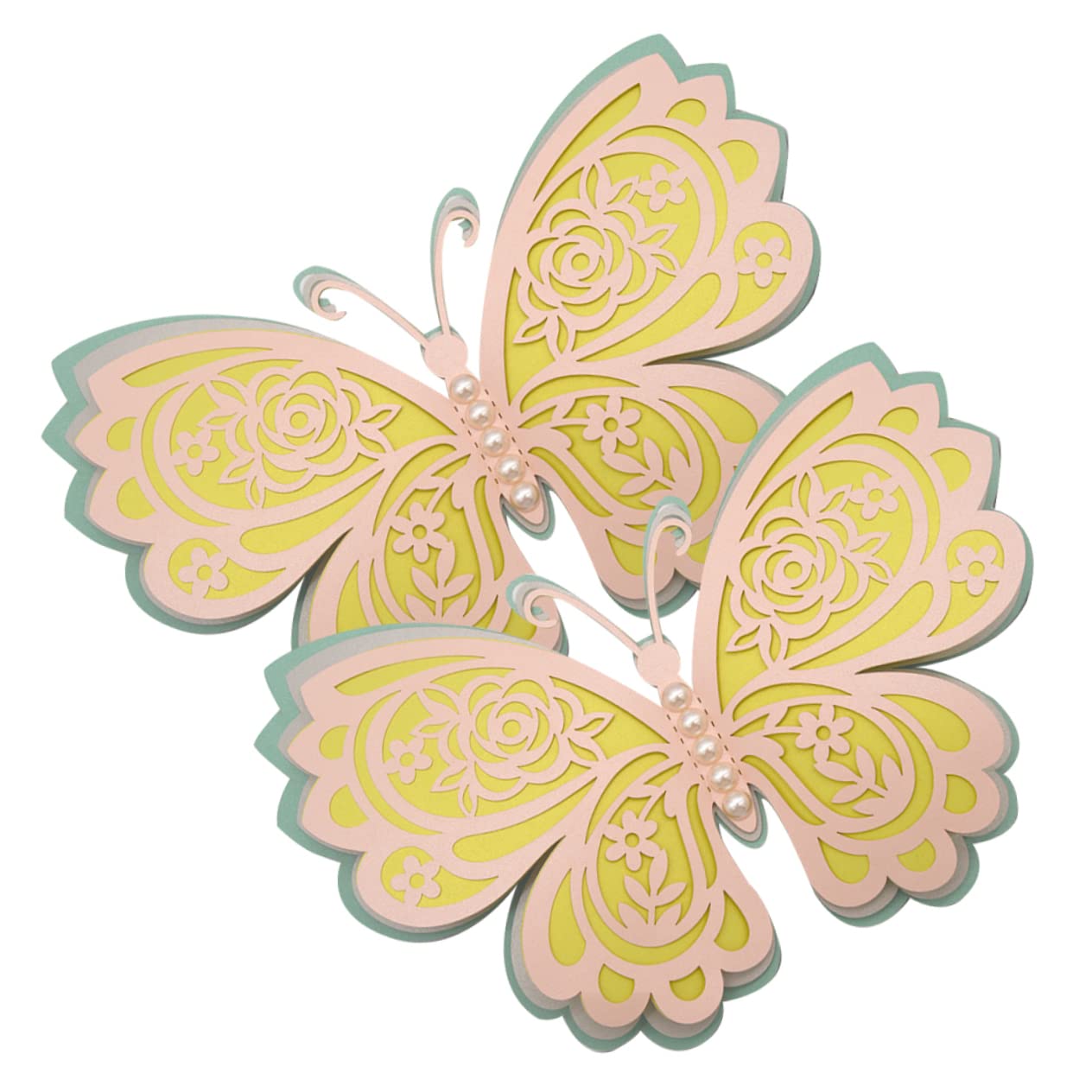 Abaodam 6stücke Schmetterlings Wandaufkleber Mit Perlen Dekorative Wanddeko Für Wohnzimmer Schlafzimmer Und Feiern Lebensnahe Schmetterlingsstickers Für Stilvolle Raumgestaltung