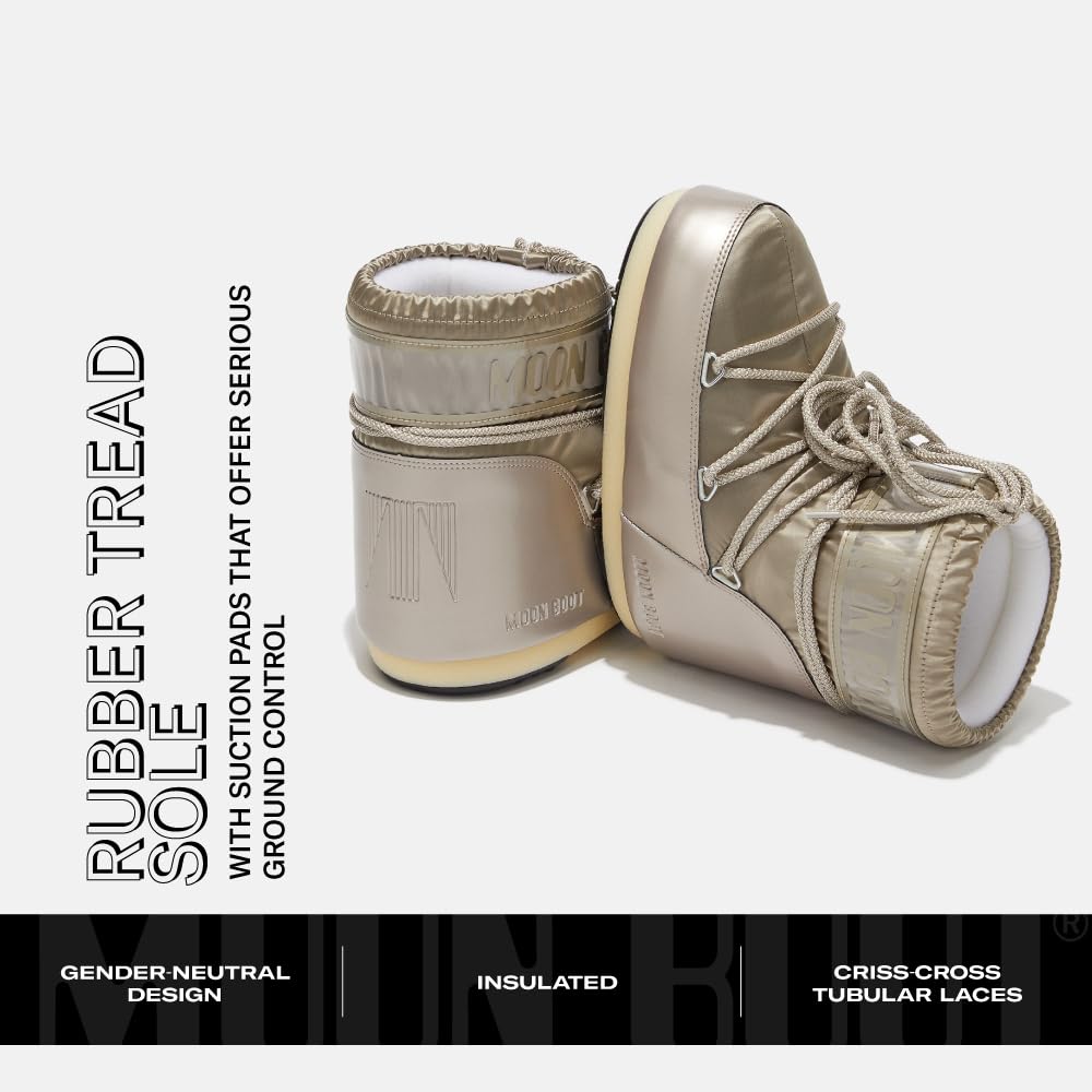 Moon Boot Botas de neve unissex Icon Low Glance, M9-10.5, W10-11.5