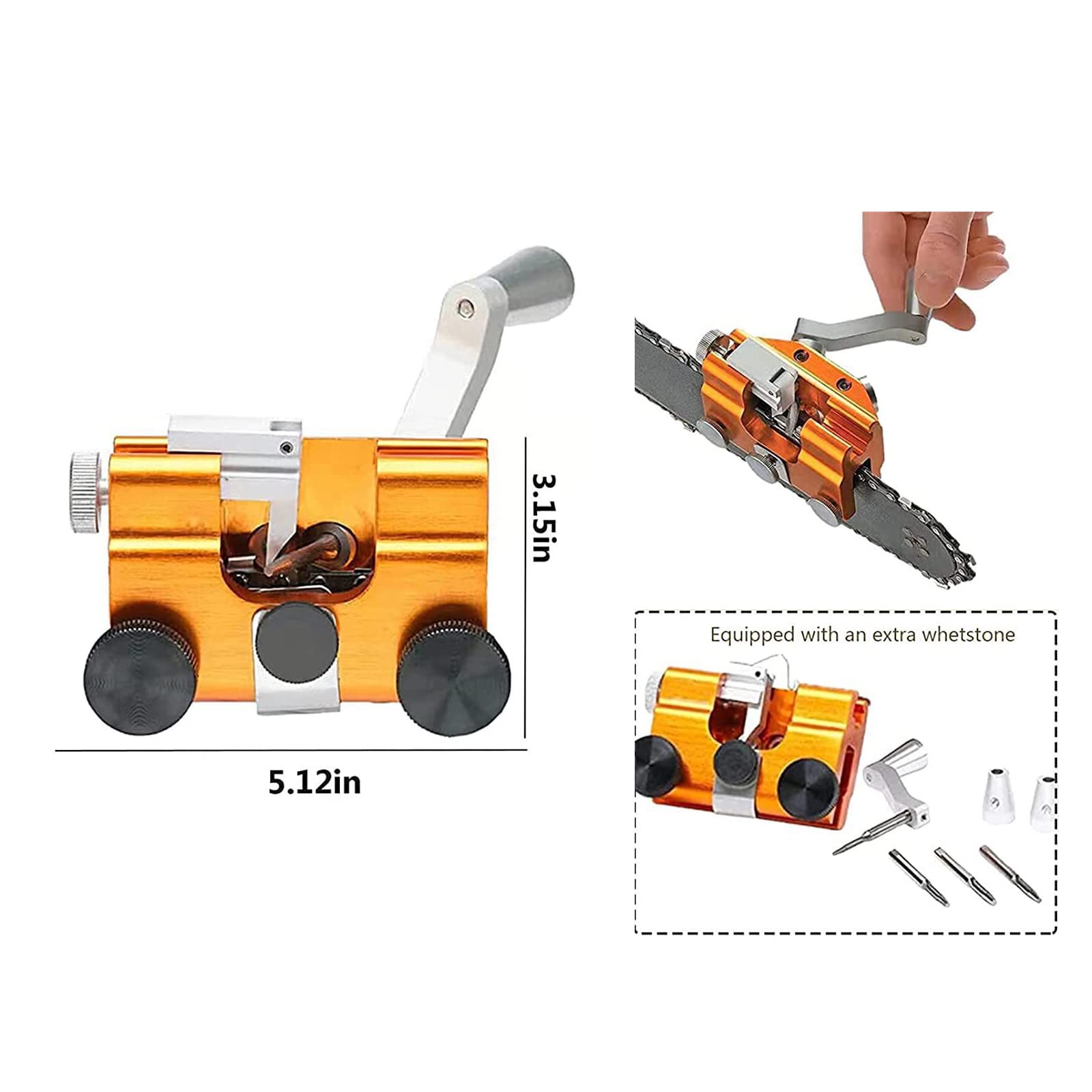 Affilacatene Manuale, Jig per Affilare Catene per Motoseghe, Kit per Affilare Catene per Motoseghe per Tutti i Tipi di Motoseghe e Motoseghe