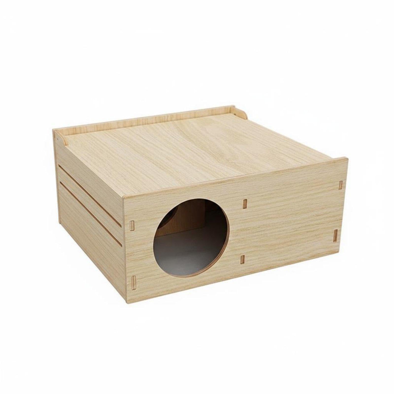 Wooden Hamster Wood Multi-Room Hamster House Easy to Assemble Wooden Tunnel Wooden Large 4-Room|Pet Supplies| Small Animal Supplies| Exercise & Toys-image-27
