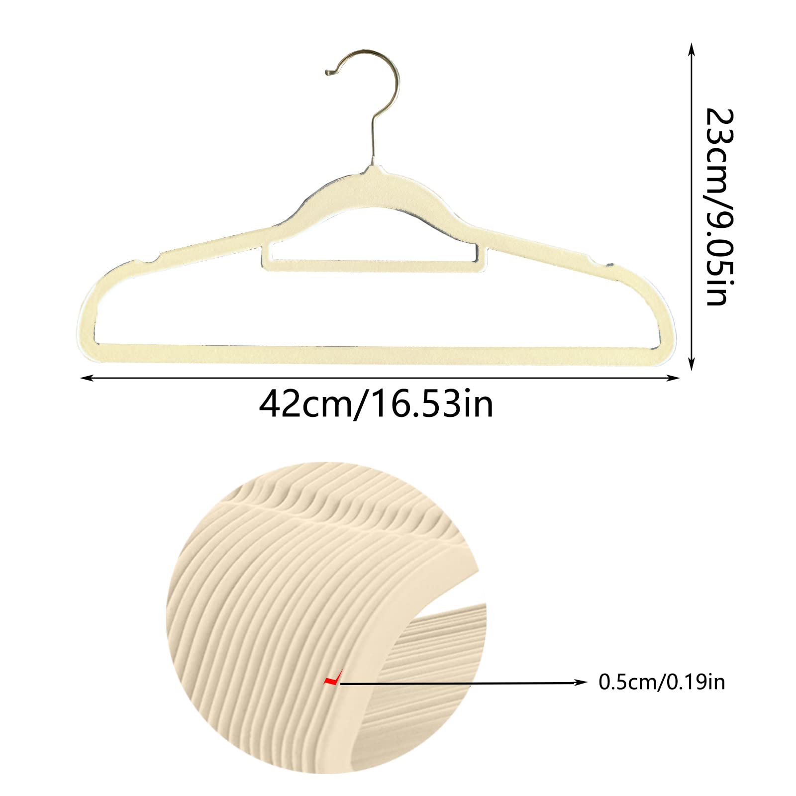 Grucce Appendiabiti In Velluto - 10 Pezzi Antiscivolo Con Gancio Per Cravatte, Salvaspazio