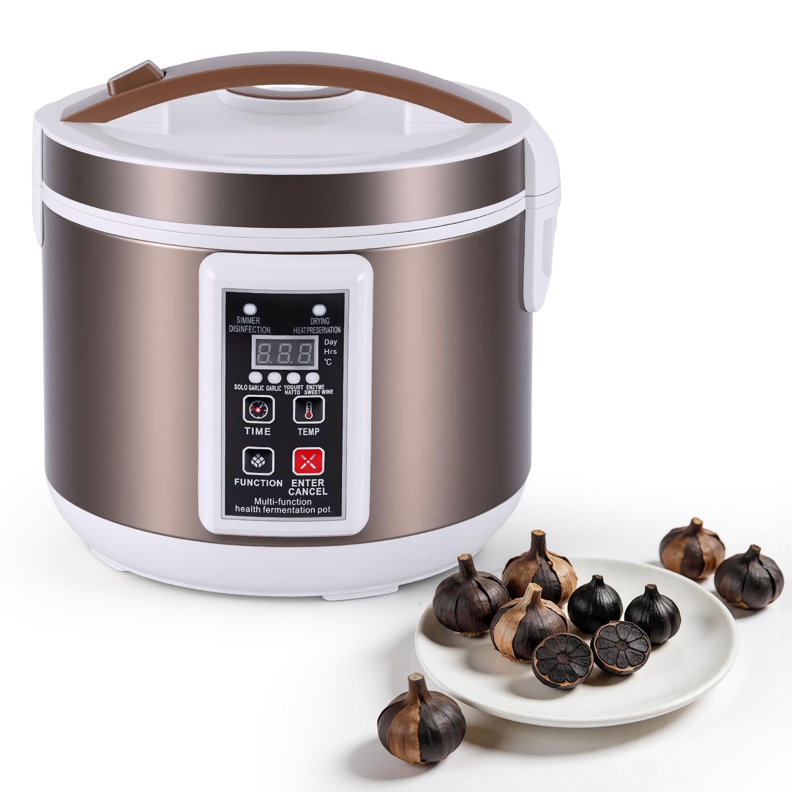 YUCHENGTECH Fermenteur Ail Noir Automatique 6L Temps/Température Séchage | Capacité 6L, Multifonction: Yaourt, Tempeh, Natto, Ail Noir,Contrôle Indépendant Temps/Température,Fermentation Automatique