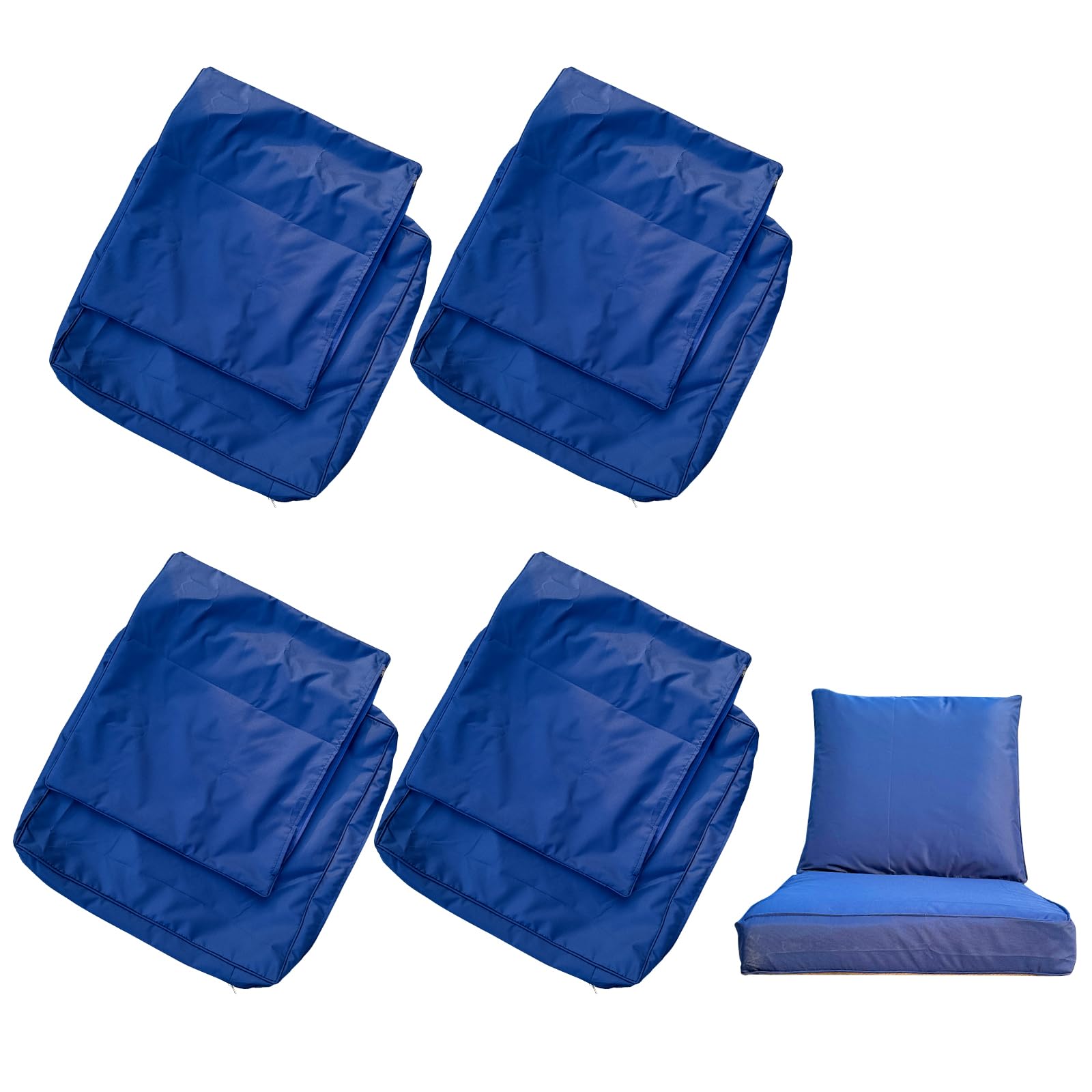 Covantexio 4 Set Patio Outdoor Chair Furniture Cushions Covers, Waterproof, Fade-Resistant Replacement Slipcovers for Outdoor Deep Seat Cushions, 24 x