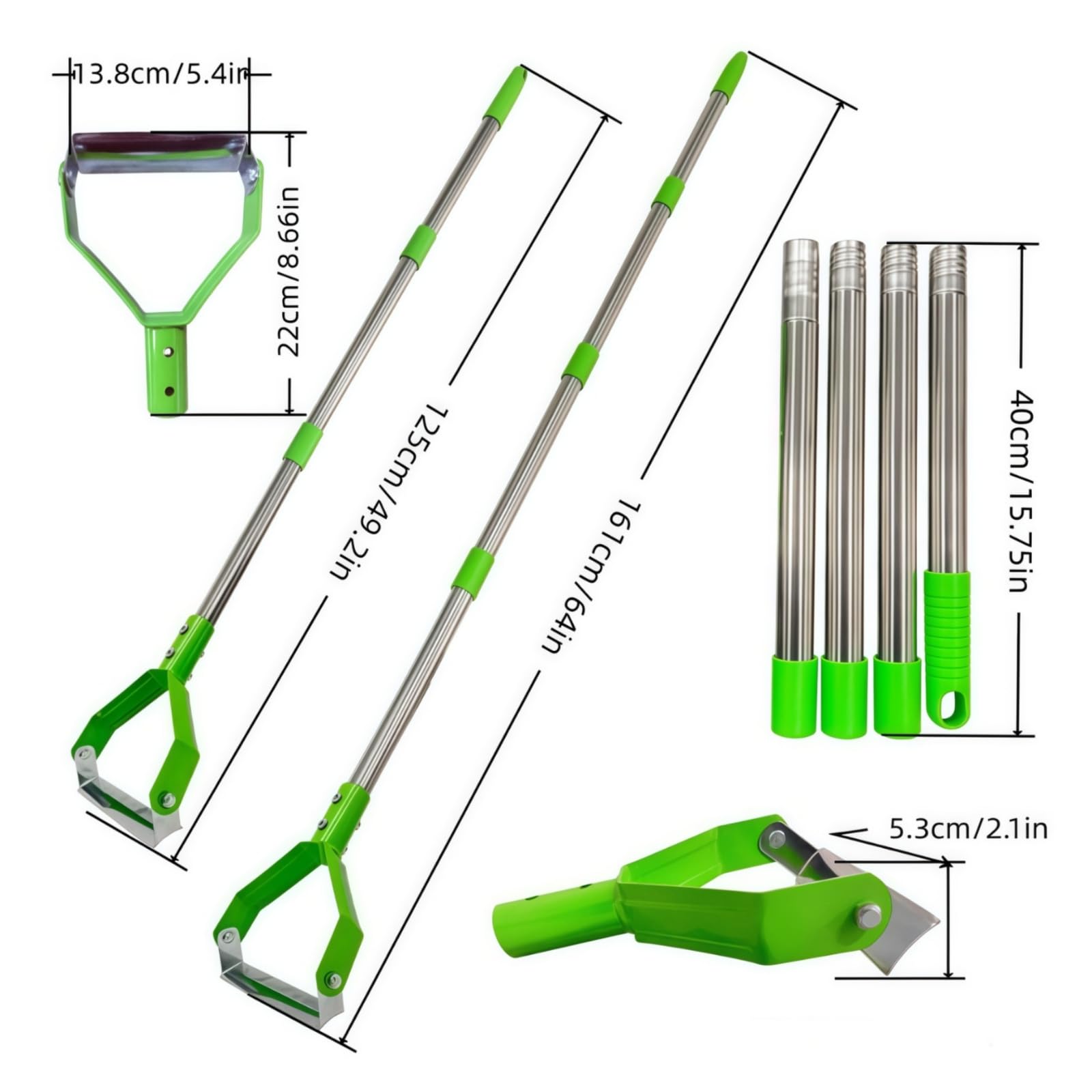Implemento para Deshierbar Césped con Arco Herramienta Manual de Jardinería Escardillo de Corte Bajo Segador de Raíces Acero Robusto con