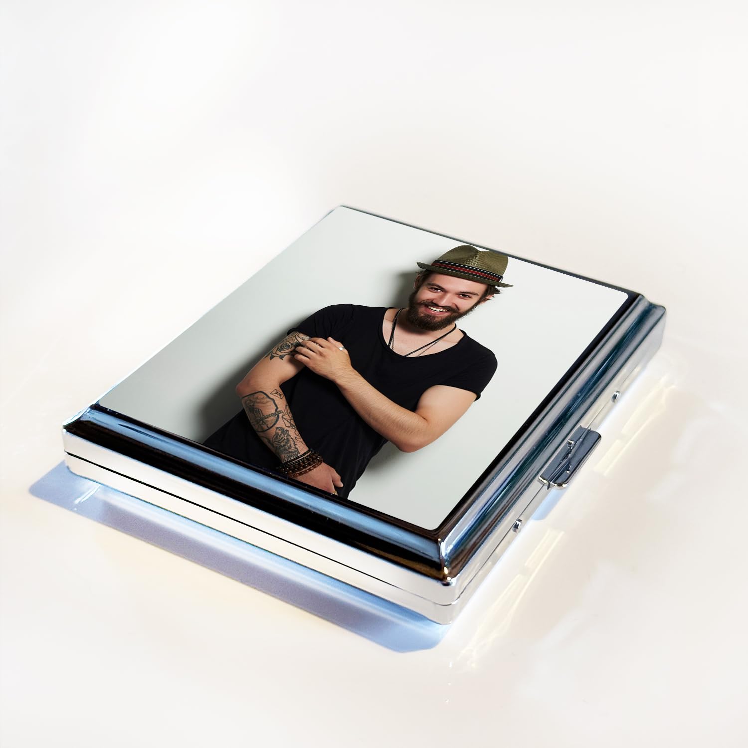 Contento | Personalisiertes Zigarettenetui | Bedruckt mit deinem Foto | Zigarettenbox | Geschenkidee für Männer & Frauen, Geburtstag, Weihnachten, Jubiläum, Werbegeschenk mit Logo