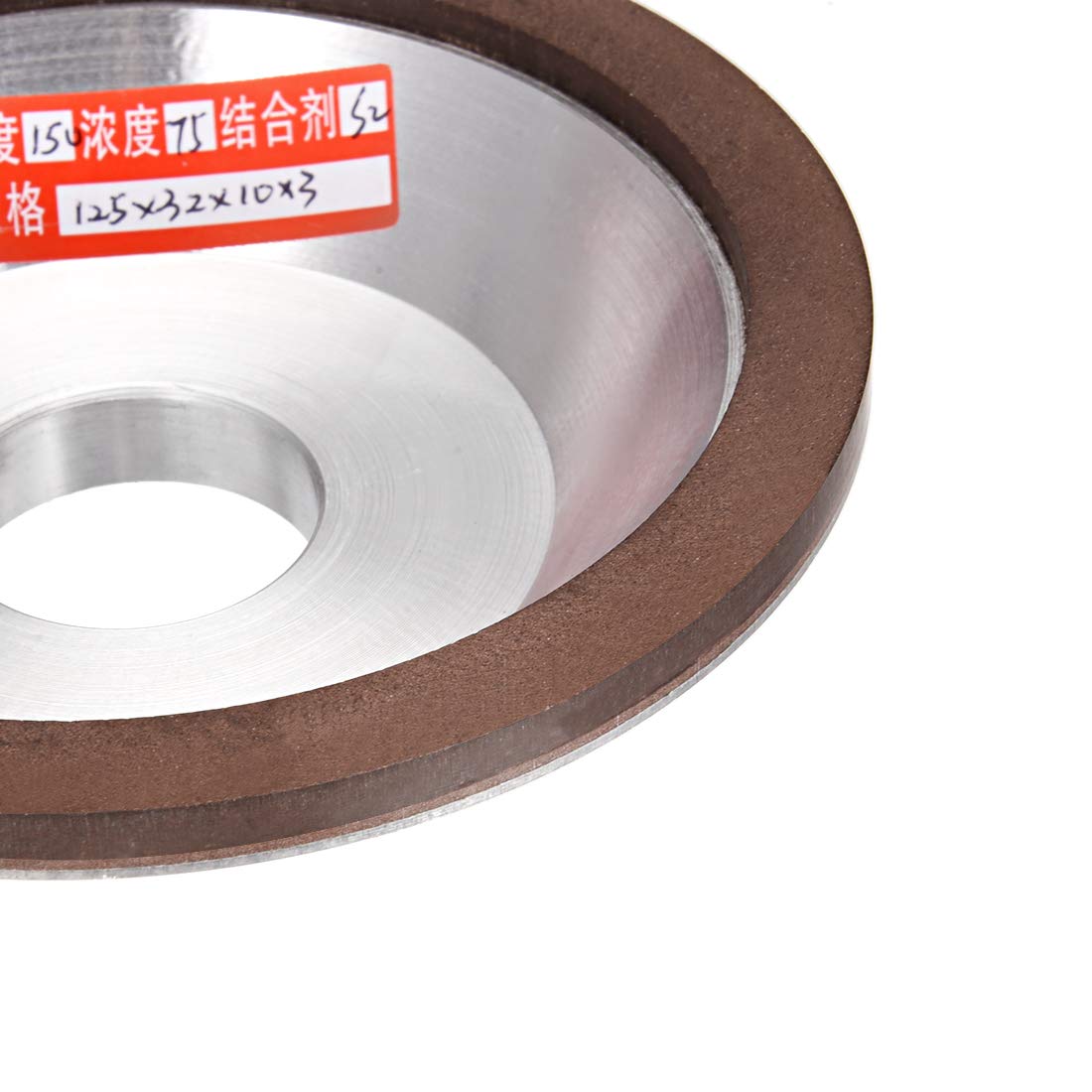 uxcell Meules diamant évasées de 12,7 cm - Meules abrasives liées en résine pour métal carbure - Grain 150-75%