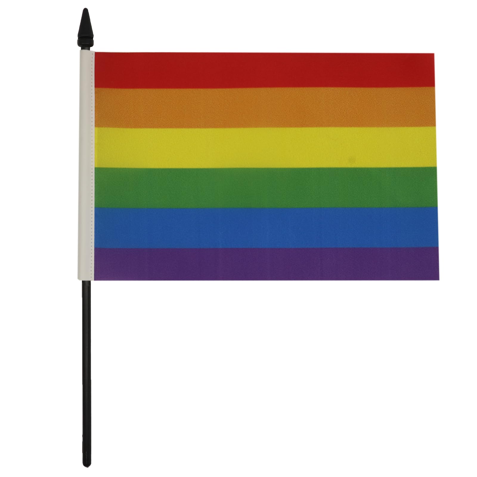 Bandiera Da Tavolo LGBT Arcobaleno AZ FLAG - 21x14cm, Asta 25cm, Base Nera, 100% Poliestere - Foto 2