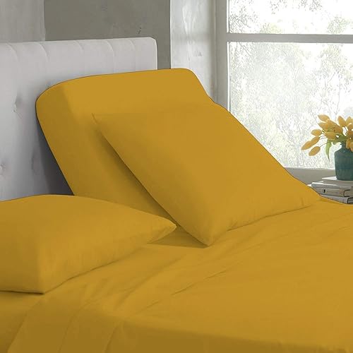 Miniatura 10 de Base de cama ajustable  Juego de sábanas de cabeza dividida superior tamaño king  sábanas de algodón egipcio 100% de 18.0in de caída, 650 hilos