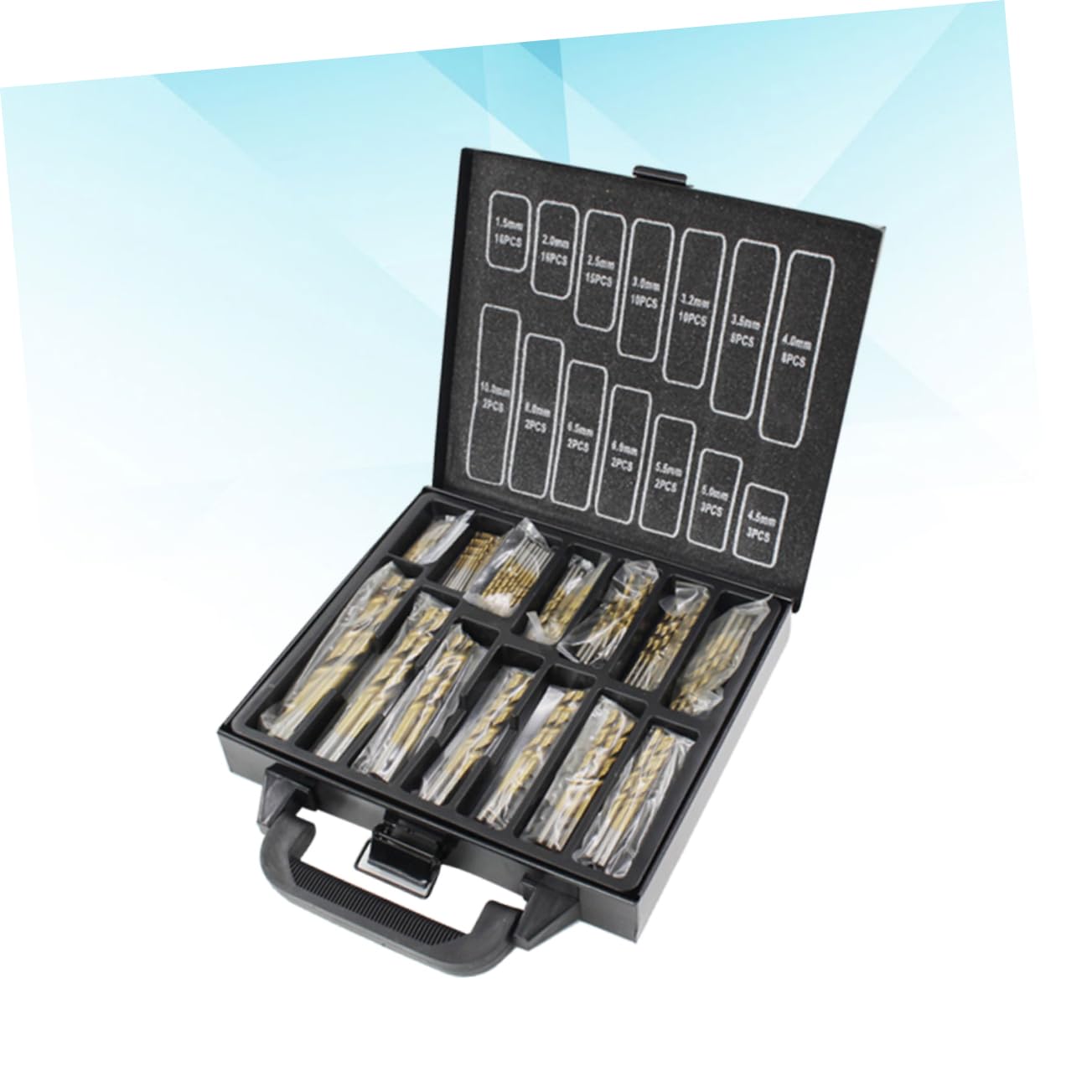 Uonlytech Brocas De Alta Resistencia De 99 Brocas Con Nitruro De Titanio 1.5mm-10mm Para Taladros y Máquinas Estacionarias
