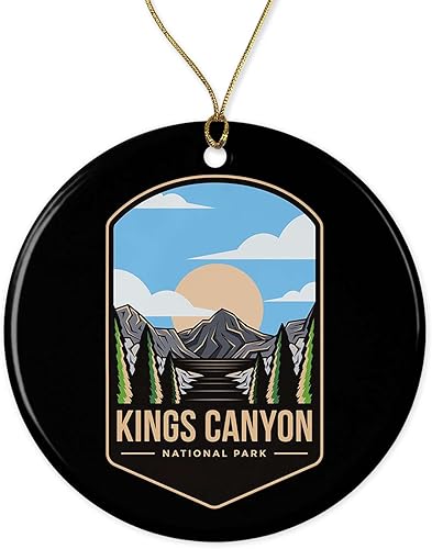 Adorno del Parque Nacional King Canyon – Regalo del Parque Nacional King Canyon – Adorno de Navidad del Cañón del Rey – Decoración del Parque