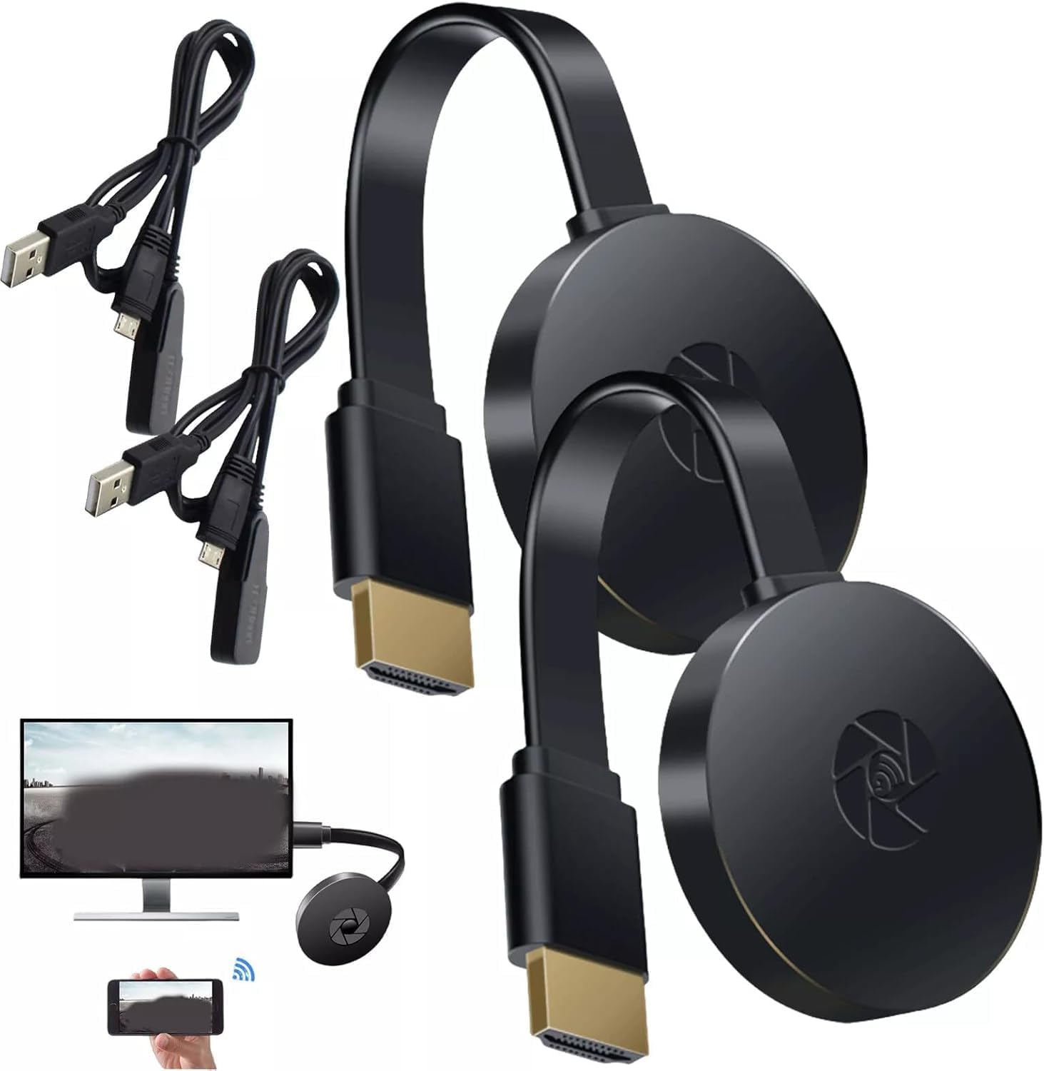 Castview TV – Castview Streaming Device, castview tv Device, Streaming Devices for TV, Casting Device for TV, 1080p HD Meet The Needs of All Family Members (2pcs)