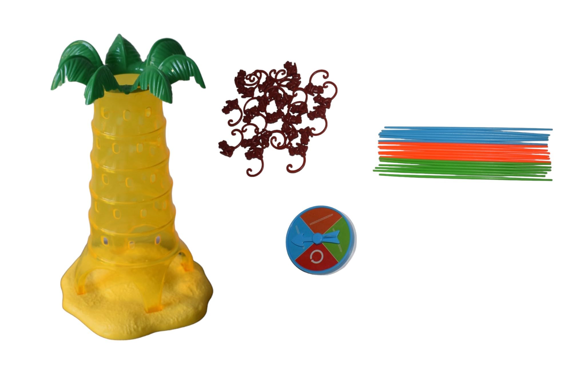 JAMERPD Monos Locos Juegos de Mesa - Juegos de Mesa niños +3 años, 2-4 Jugadores - Juegos para Regalo para niños Juguete Interactivo Tumblin' Monkeys. Entretenimiento y coordinación Ojo-Mano.