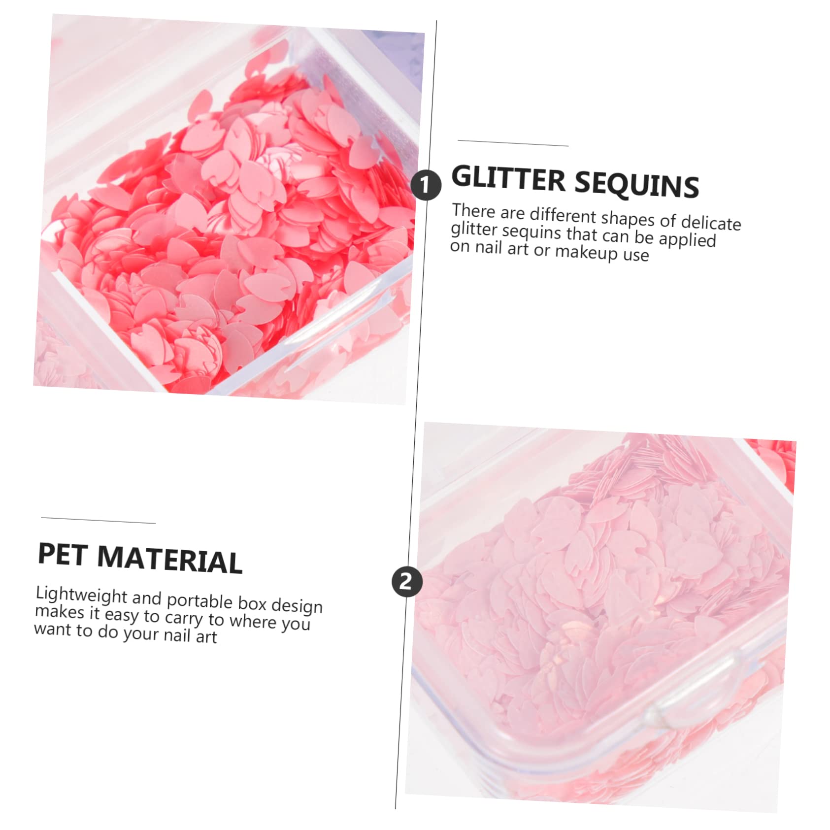 minkissy 4 Set Di Glitter Per Unghie Paillettes - Decorazioni Per Nail Art Per Ragazze Ornamenti Per Manicure Per *4