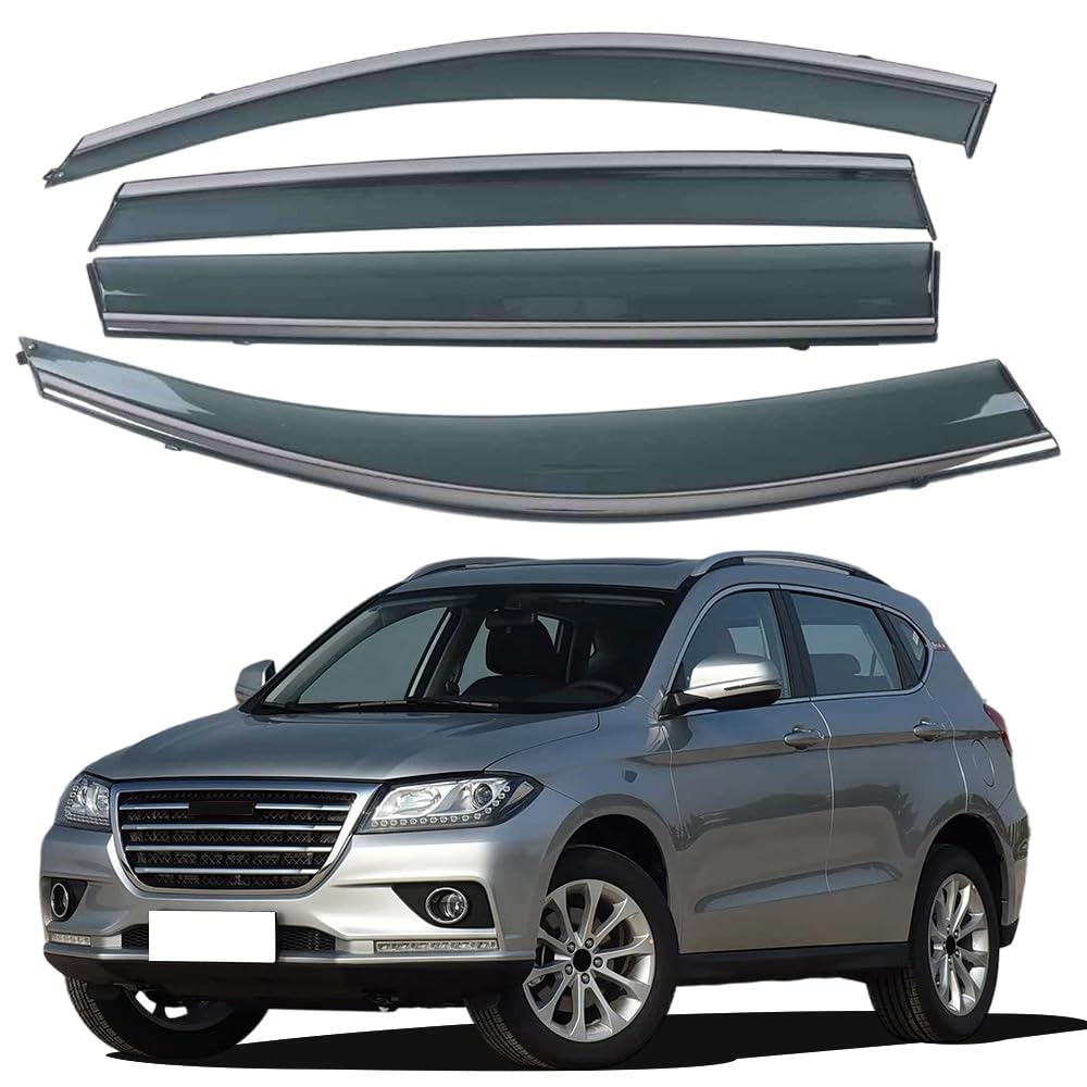 Acwyahso Rain Guards Wind Deflectors for Haval H2 14-21, 4Pcs Vent Visors, Allows Fresh Air & Keeps Rain Out, No-Drill Install