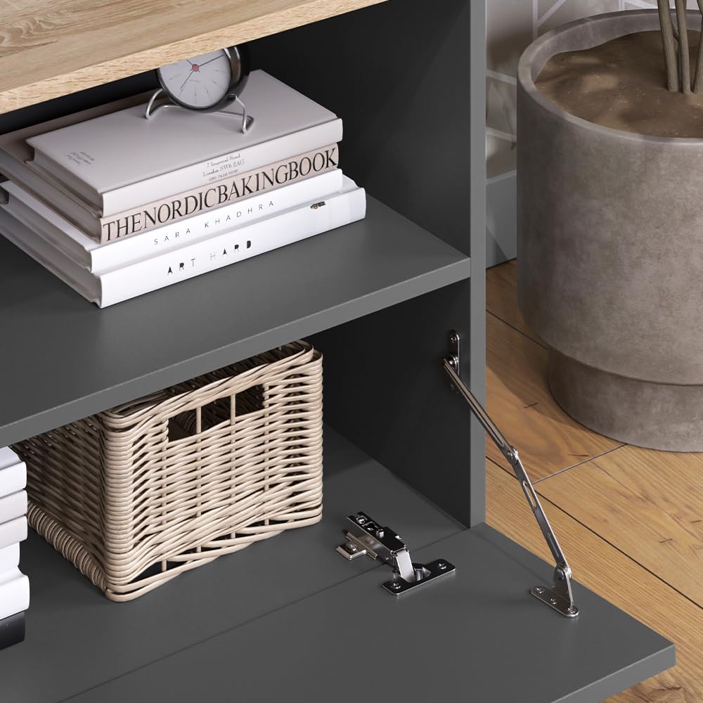 Vicco Commode Wido, Anthracite/Sonoma, 80x50cm