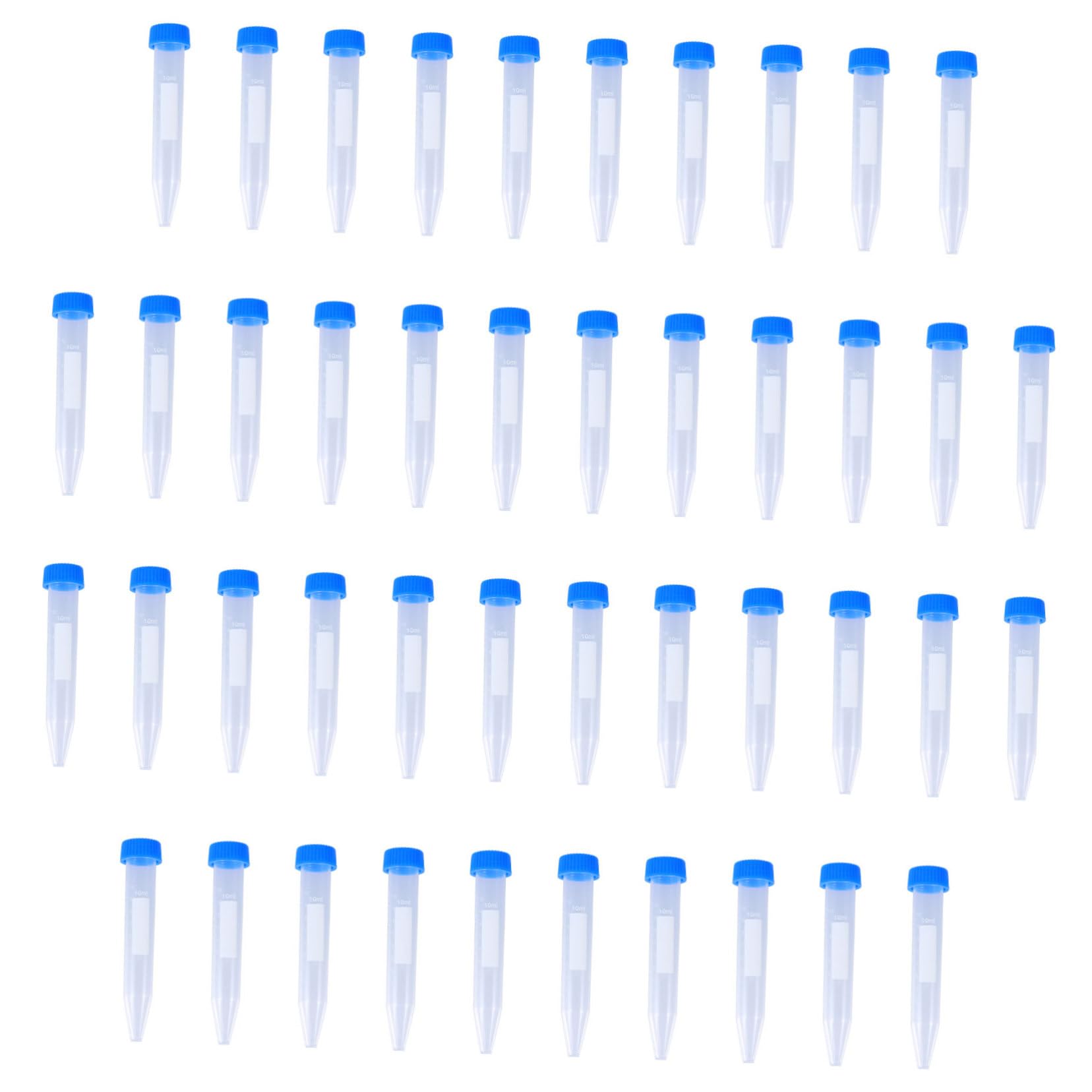 100 Pezzi Provette per Centrifuga in Plastica Trasparente da 10ml Tappo a Vite e Buona Tenuta per Test di Laboratorio e Biologia Molecolare
