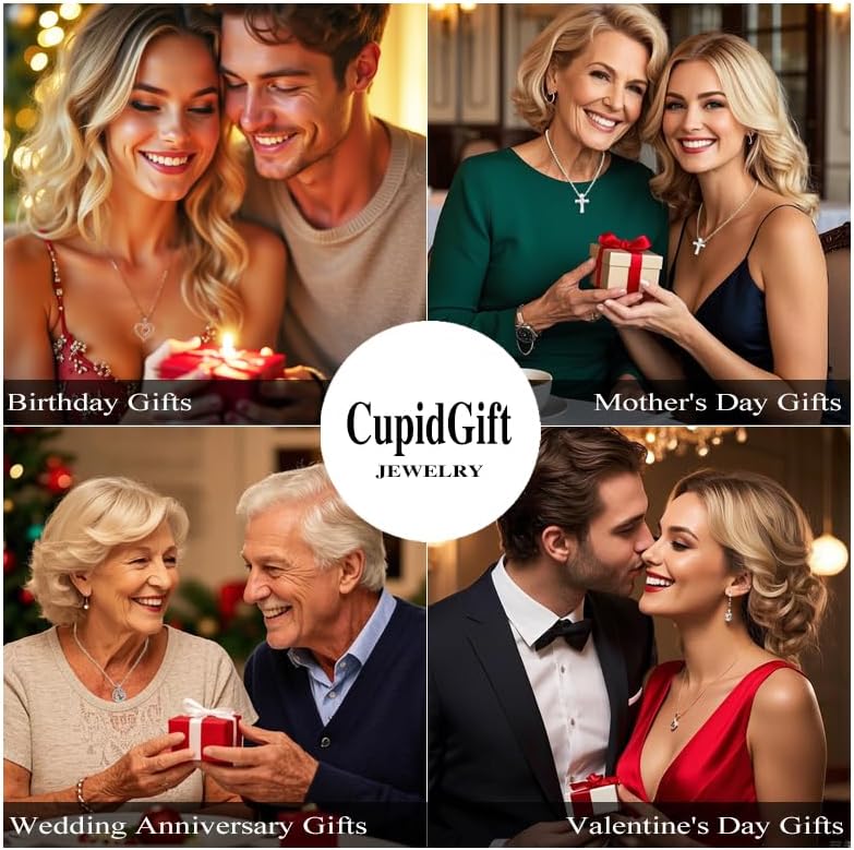 Heart Necklaces for Women 14K 18K Gold Plated Dainty Heart Birthstone Necklace Everyday Jewelry Anniversary Christmas Birthday Gifts for Wife Mom - Image 6