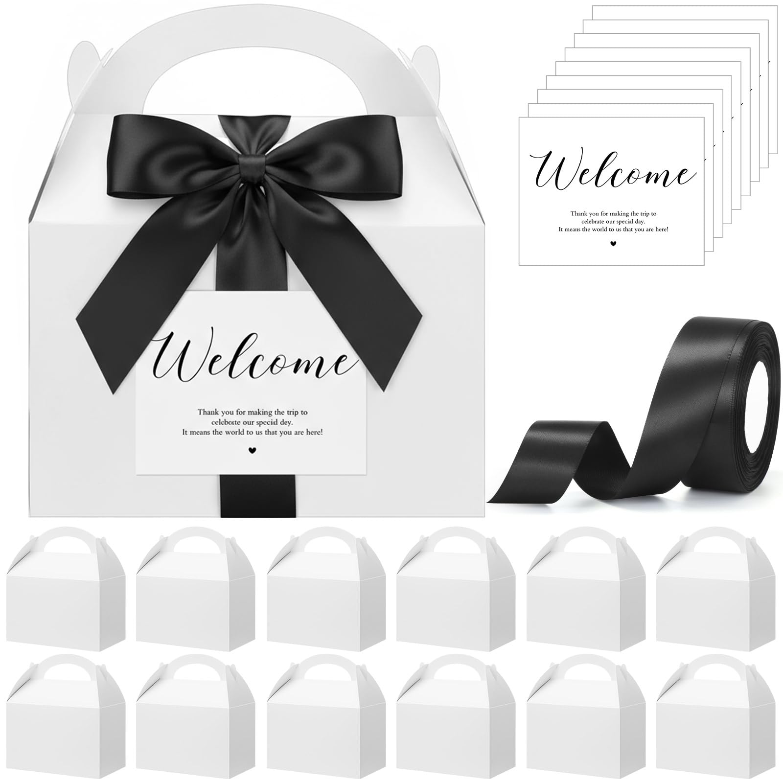 Amazon.com: Maitys 24 Set Welcome Gable Boxes with Ribbon and