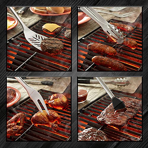 Set de 4 utensilios para asado en acero inoxidable miniatura 5