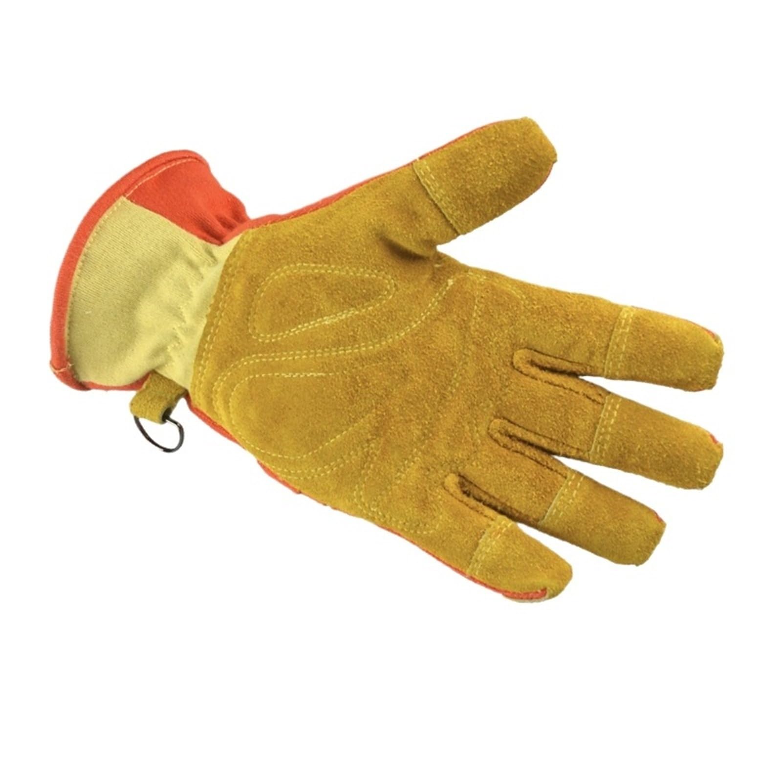 Genérico Compatible con 1 par de guantes de trabajo anticorte ignífugos, ropa de mano de emergencia con aislamiento térmico de aramida de piel de vaca(L)