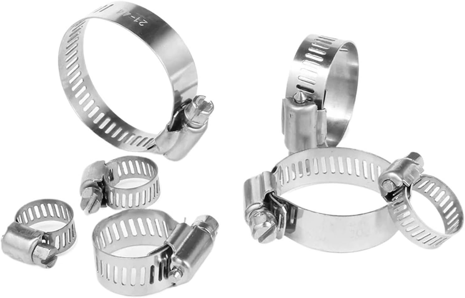 Clamp Assortment Kit, 10 Stainless Steel Adjustable Drive Hose Clamps Hose Clamps(10-16mm)