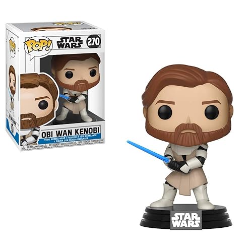 Funko POP! Bobble: Star Wars: Clone Wars: Obi Wan Obi-Wan Kenobi - Vinyl-Sammelfigur - Geschenkidee - Offizielle Handelswaren - Spielzeug Für Kinder Und Erwachsene - TV Fans - Modellfigur Für Sammler