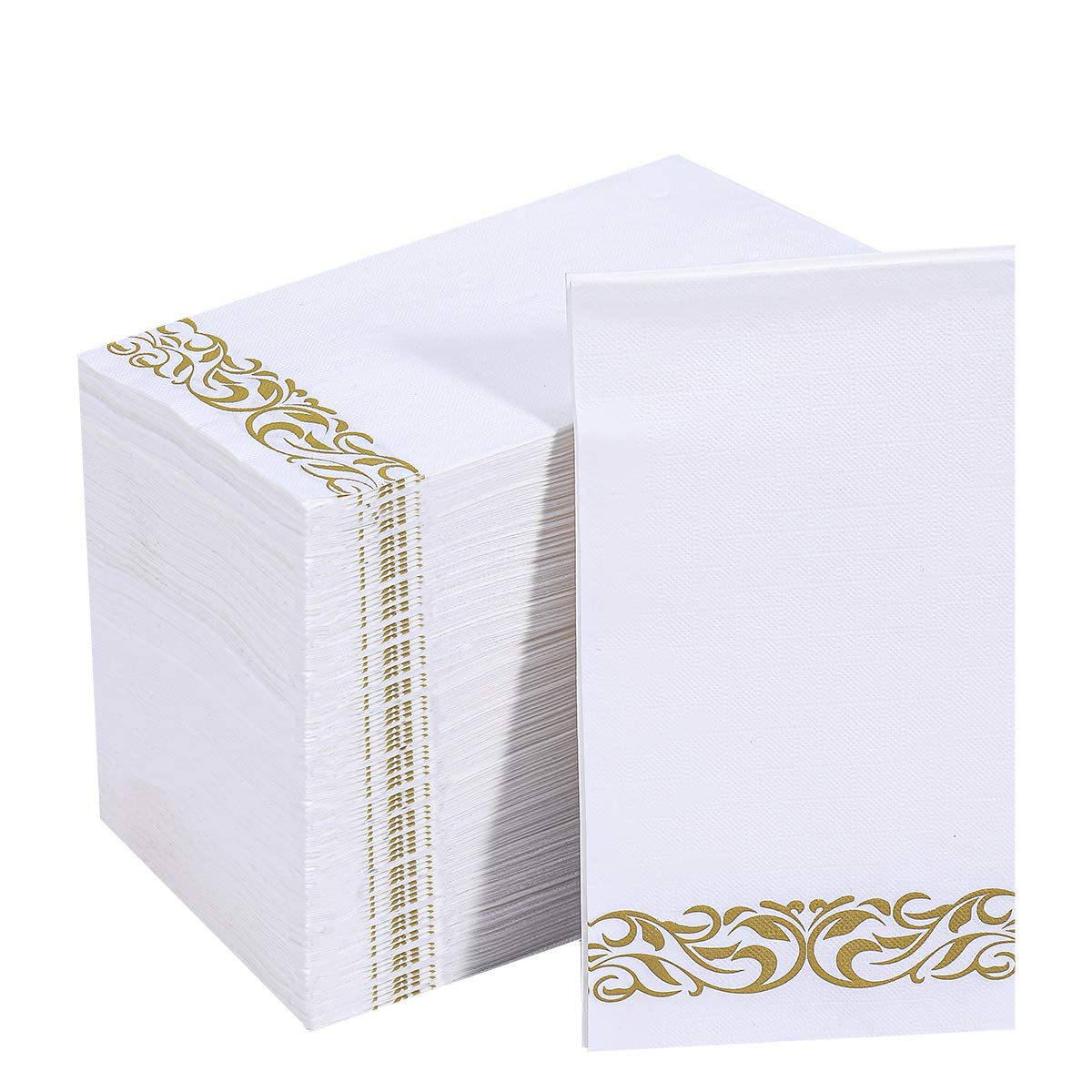 X Spring 50 Pcs Disposable Table Napkins, 30x40cm, White, Airlaid Paper, Perfect for Restaurants, Hotels, Special Occasions