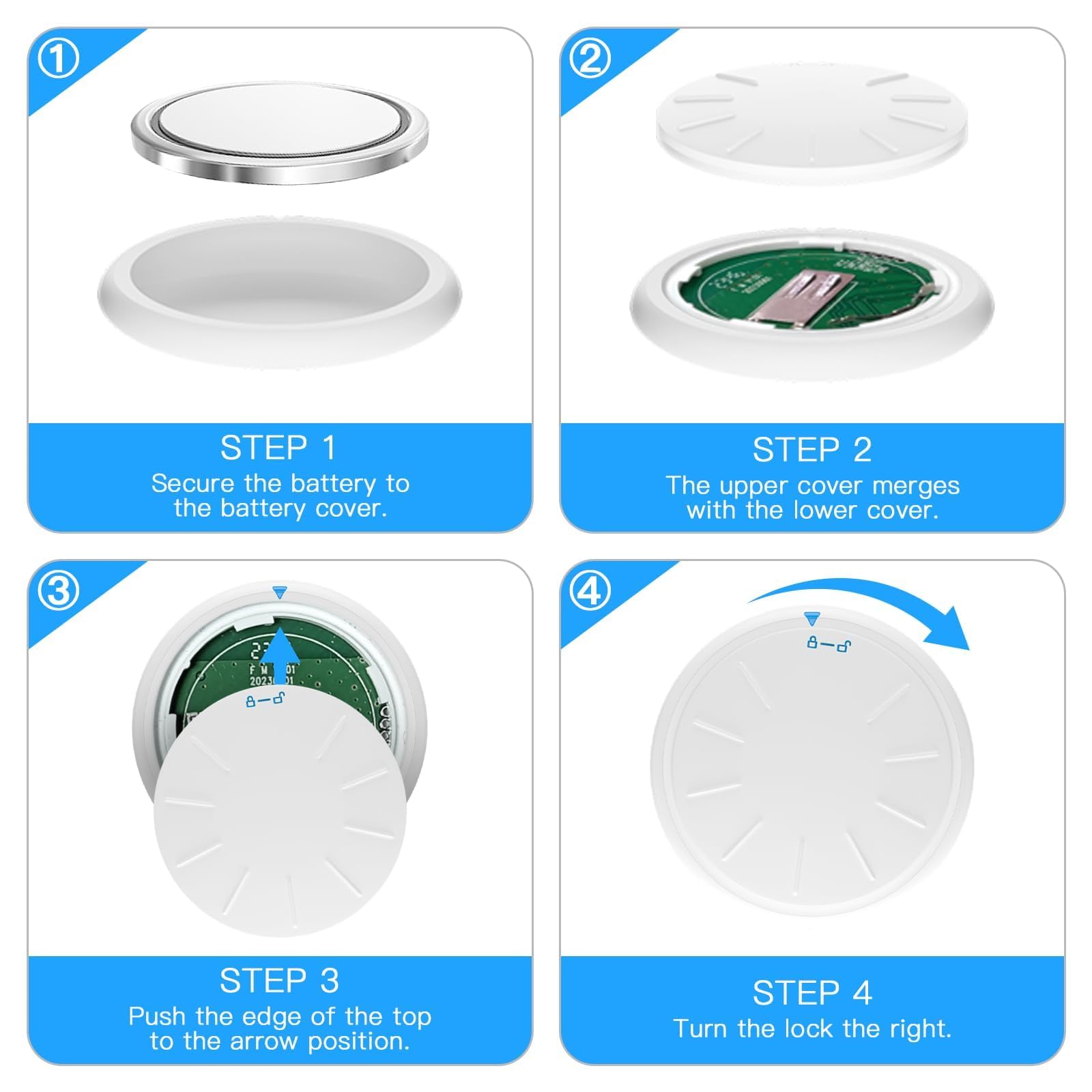 Tracker - Paquete de 2 buscadores de artículos compatibles con Apple Find My (solo iOS), etiqueta de rastreador Bluetooth para equipaje, llaves, mochila y más, etiqueta inteligente con 2 soportes para