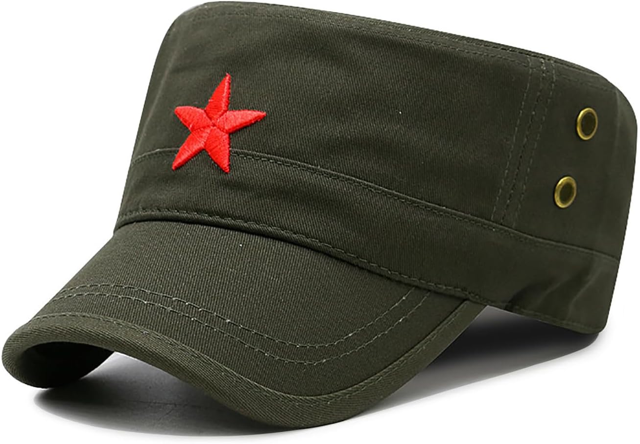 Vintage Fatigue Red Star Mao Army Military Hat
