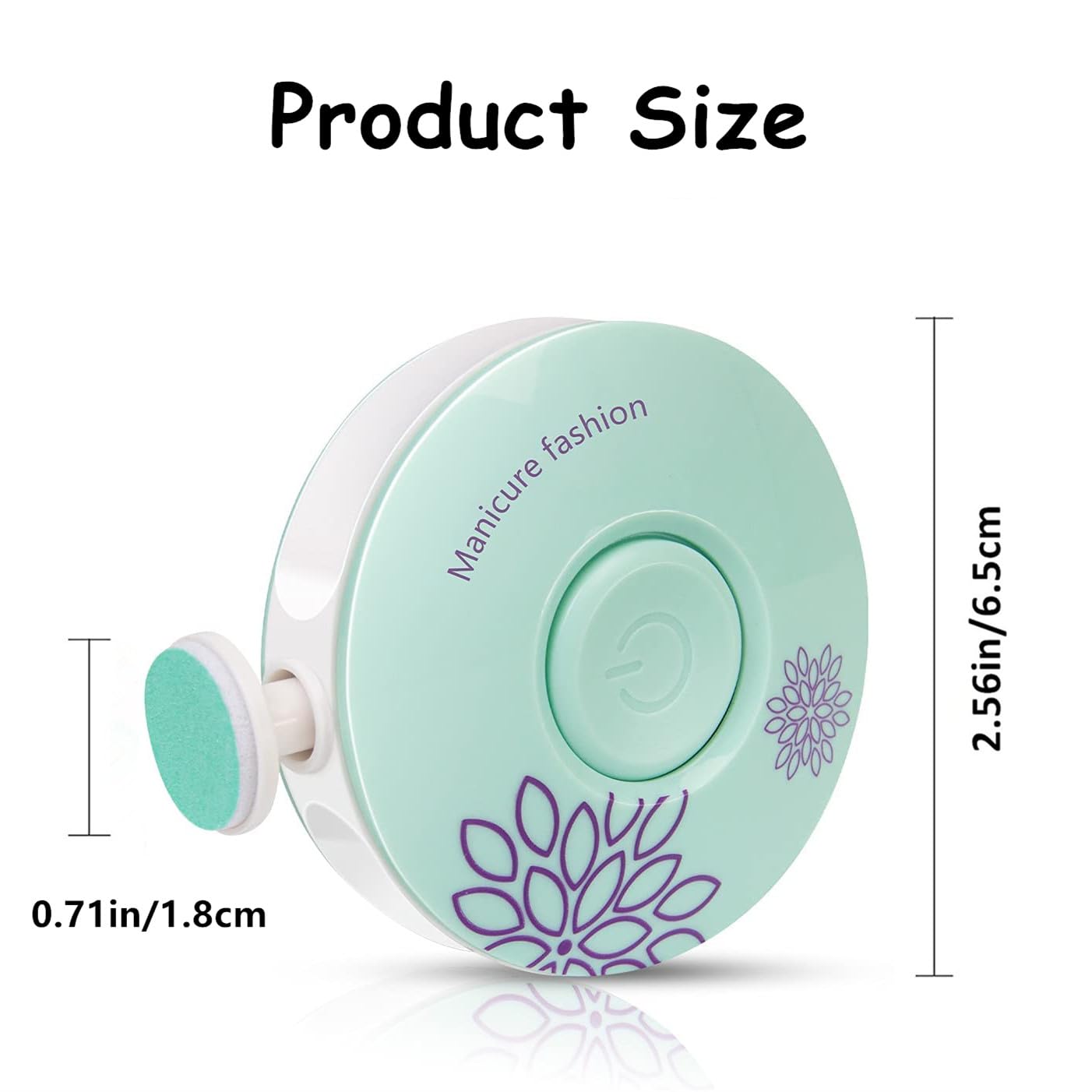 Lima eléctrica de uñas para bebé, cortaúñas para bebé, 6 cabezales de molienda, seguro, fácil y silencioso, kit de cuidado de uñas para recién nacidos, niños y adultos, funciona con pilas (no