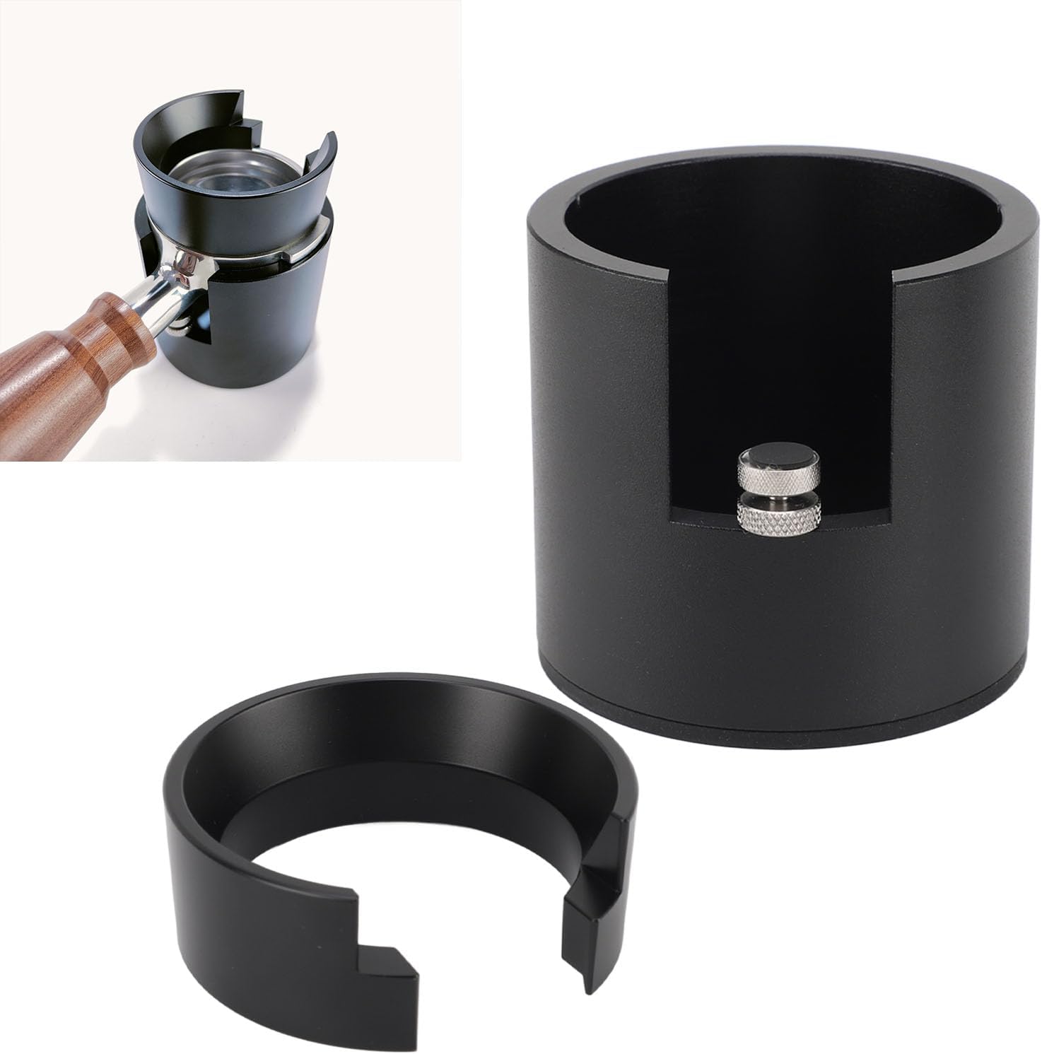 Coffee Portafilter Holder, 58mm Espresso Tamper Station, Espresso Tamper Stand, Portafilter Holder for 58mm Espresso Machine Accessories, Espresso Tamping Station(black)