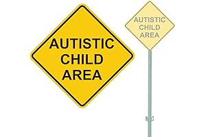 Autistic Child Warning Sign, 11" x 11" Aluminum