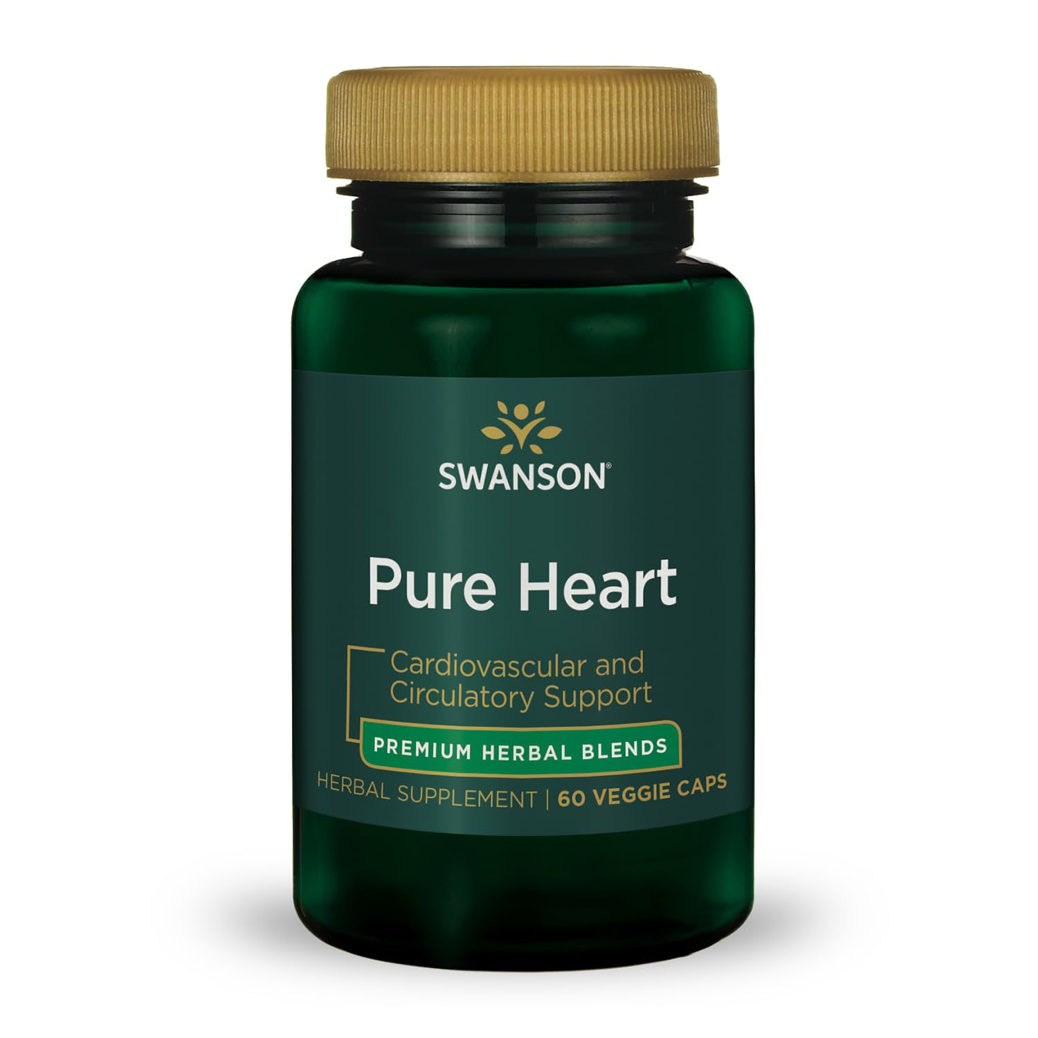 Swanson Pure Heart Cardiovascular Support, 60 Veggie Capsules