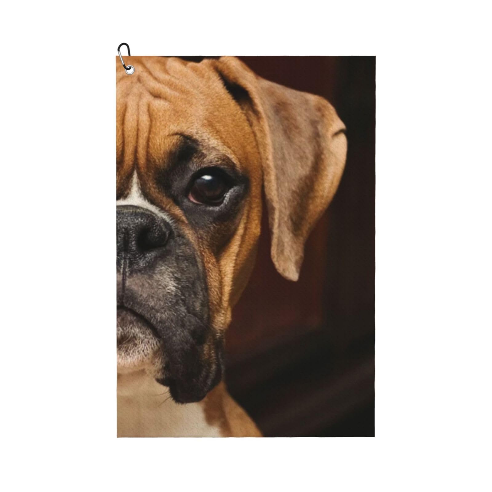 Hnnkloy Boxer Dog, 16x24 in Portable Waffle Golf Towels with Carabiner Clip for Golf Bag