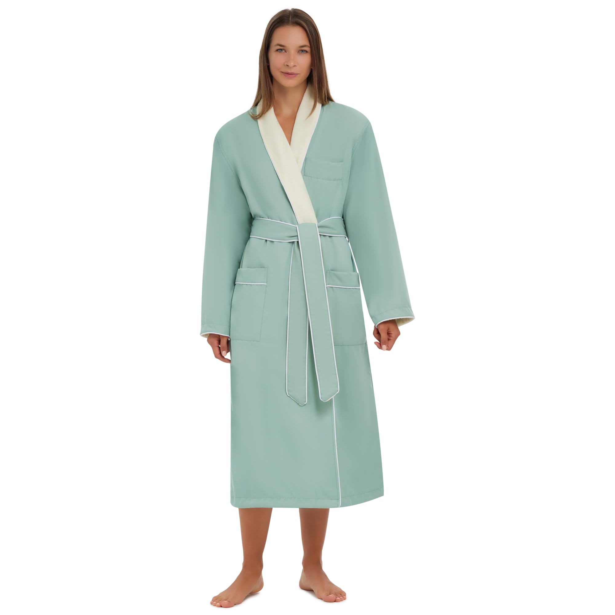 MONARCHTerry Lined Microfiber Hotel Robe - Luxury Spa Bathrobe by Monarch/Cypress