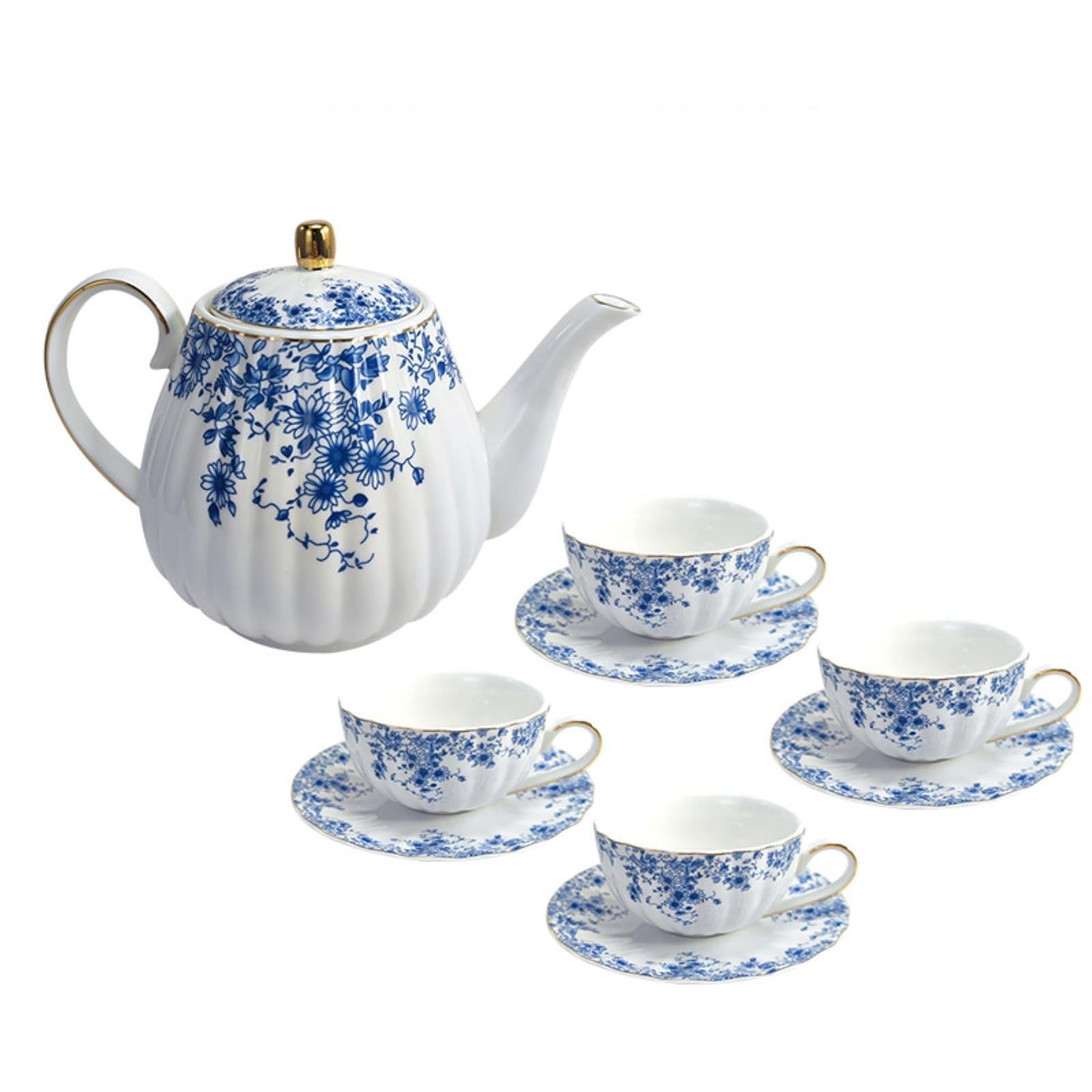 Amazon.com | Retro Ceramic Tea Set British Candle Heating Flower